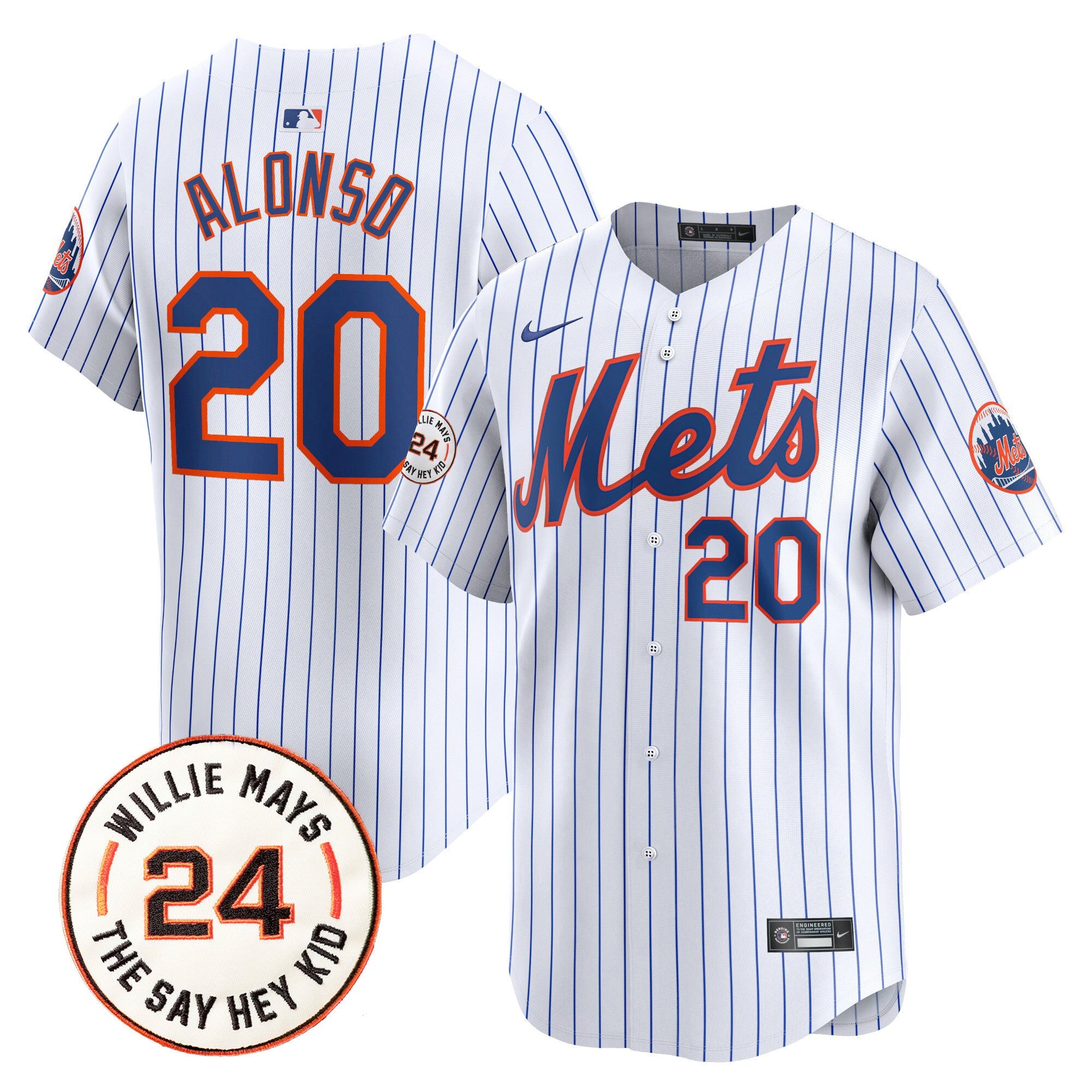 Men’s Willie Mays Patch Vapor Premier Limited Jersey