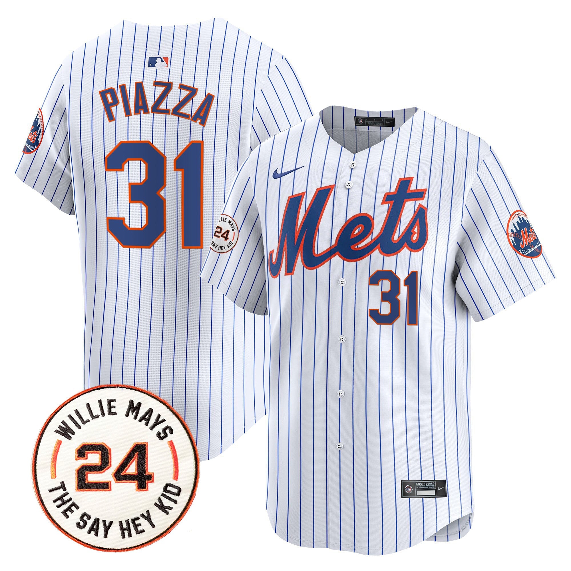 Men’s Willie Mays Patch Vapor Premier Limited Jersey