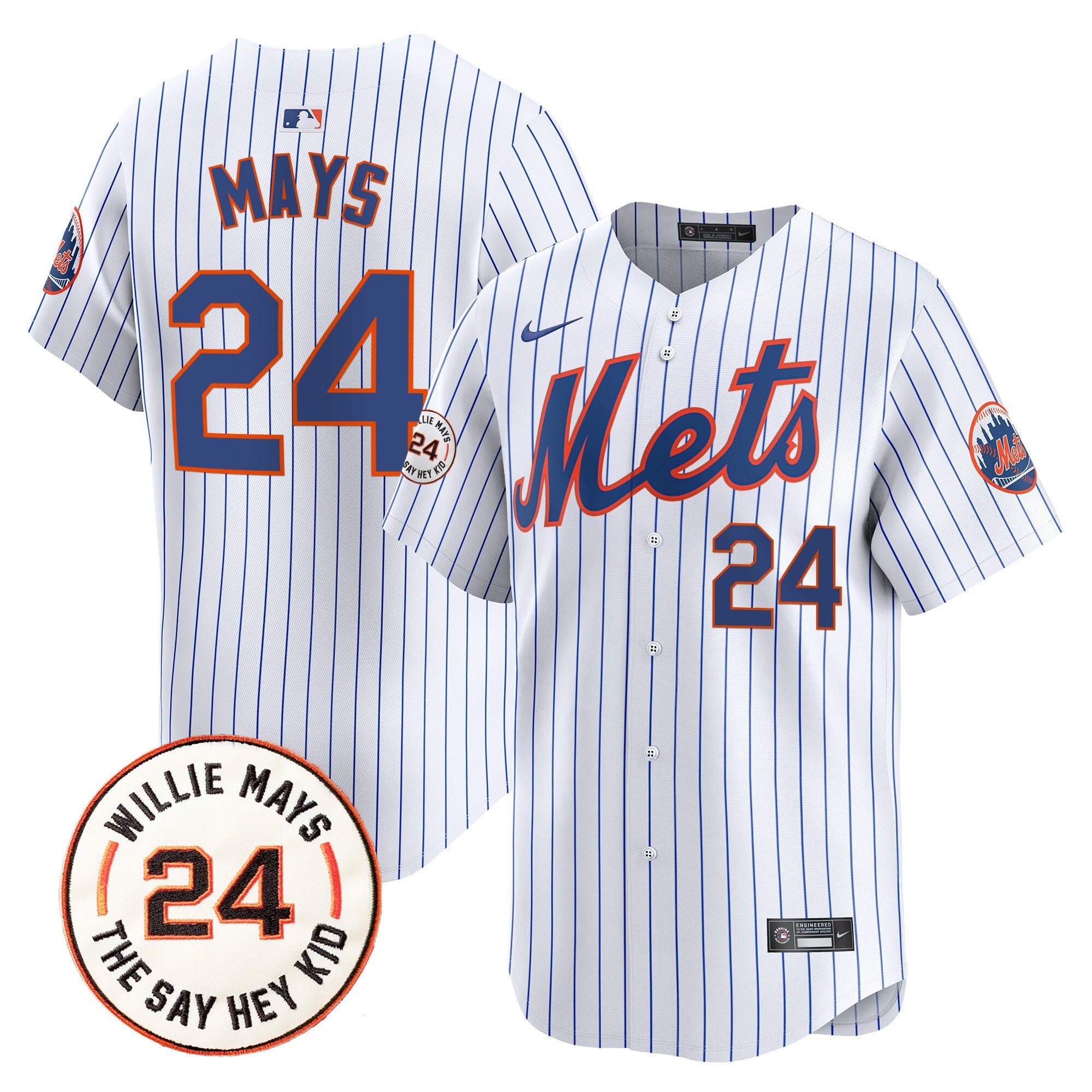 Men’s Willie Mays Patch Vapor Premier Limited Jersey