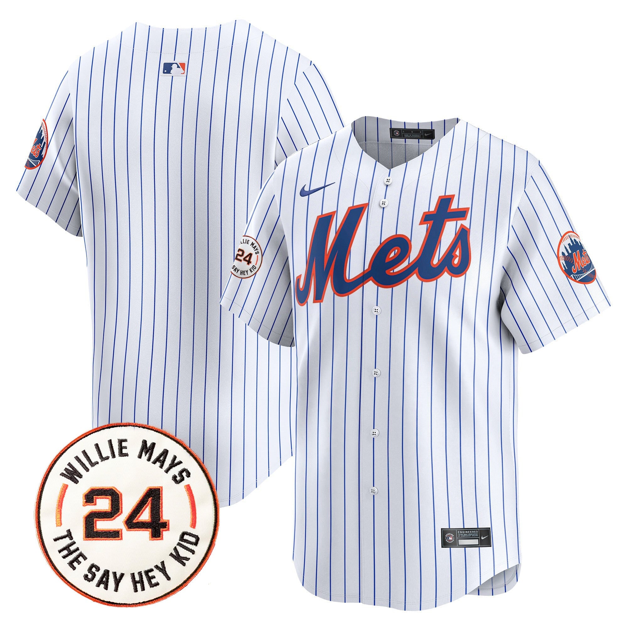 Men’s Willie Mays Patch Vapor Premier Limited Jersey