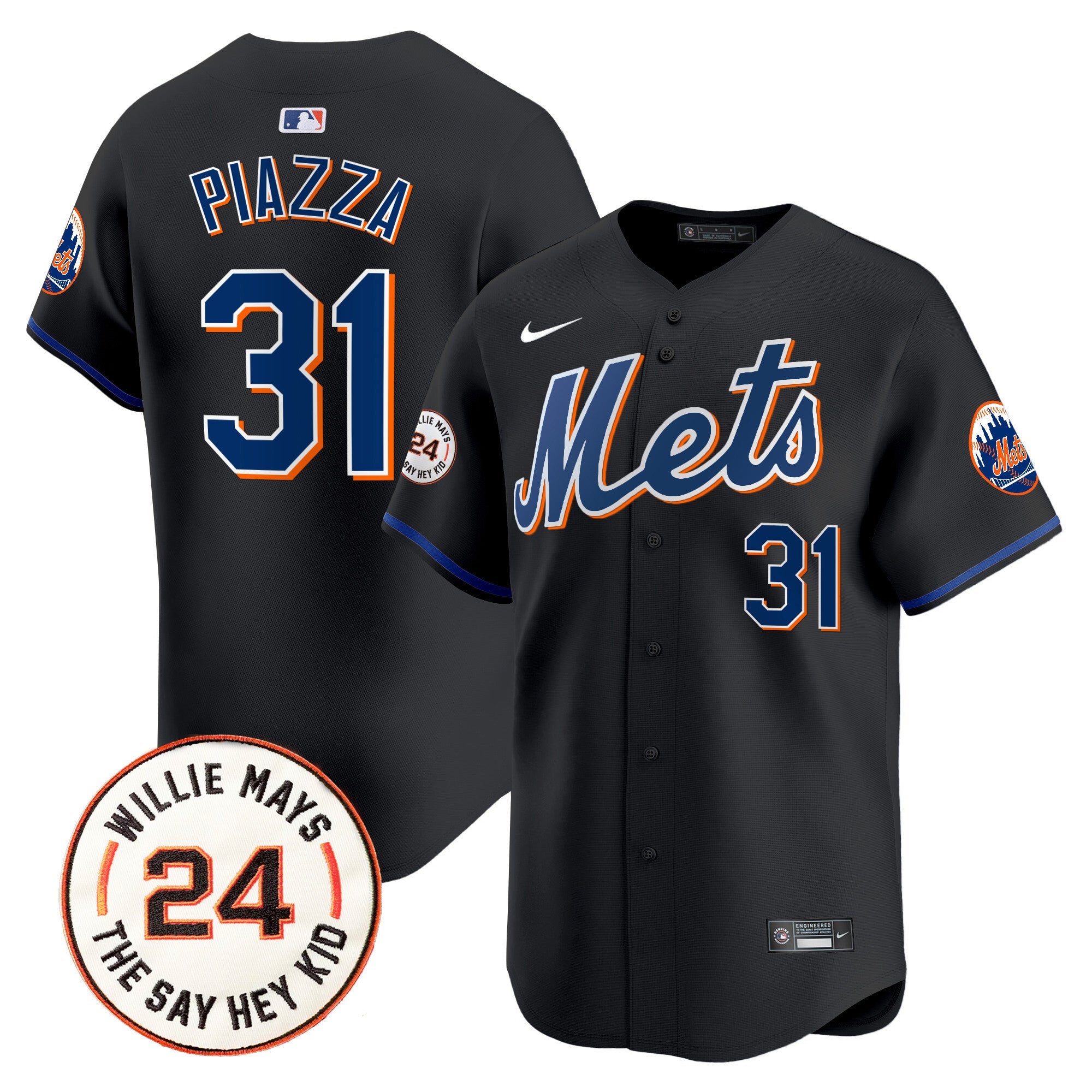 Men’s Willie Mays Patch Vapor Premier Limited Jersey