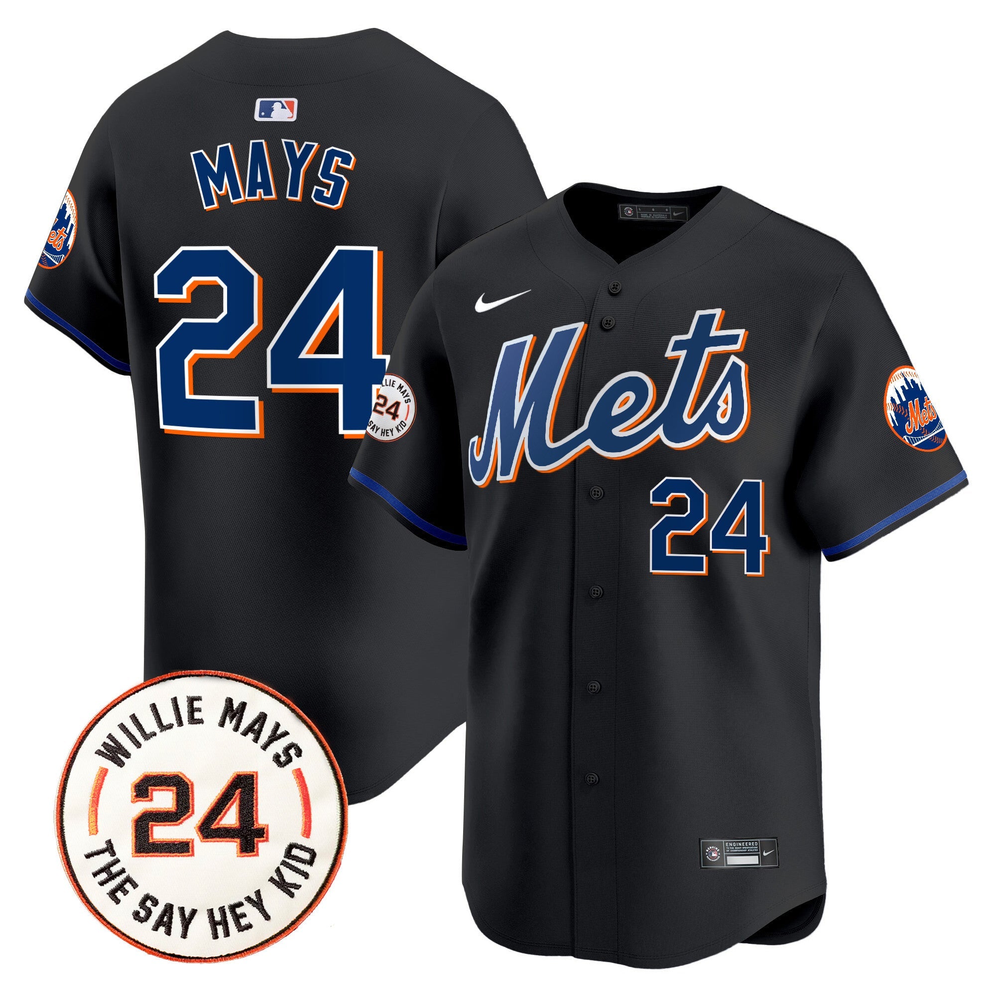 Men’s Willie Mays Patch Vapor Premier Limited Jersey
