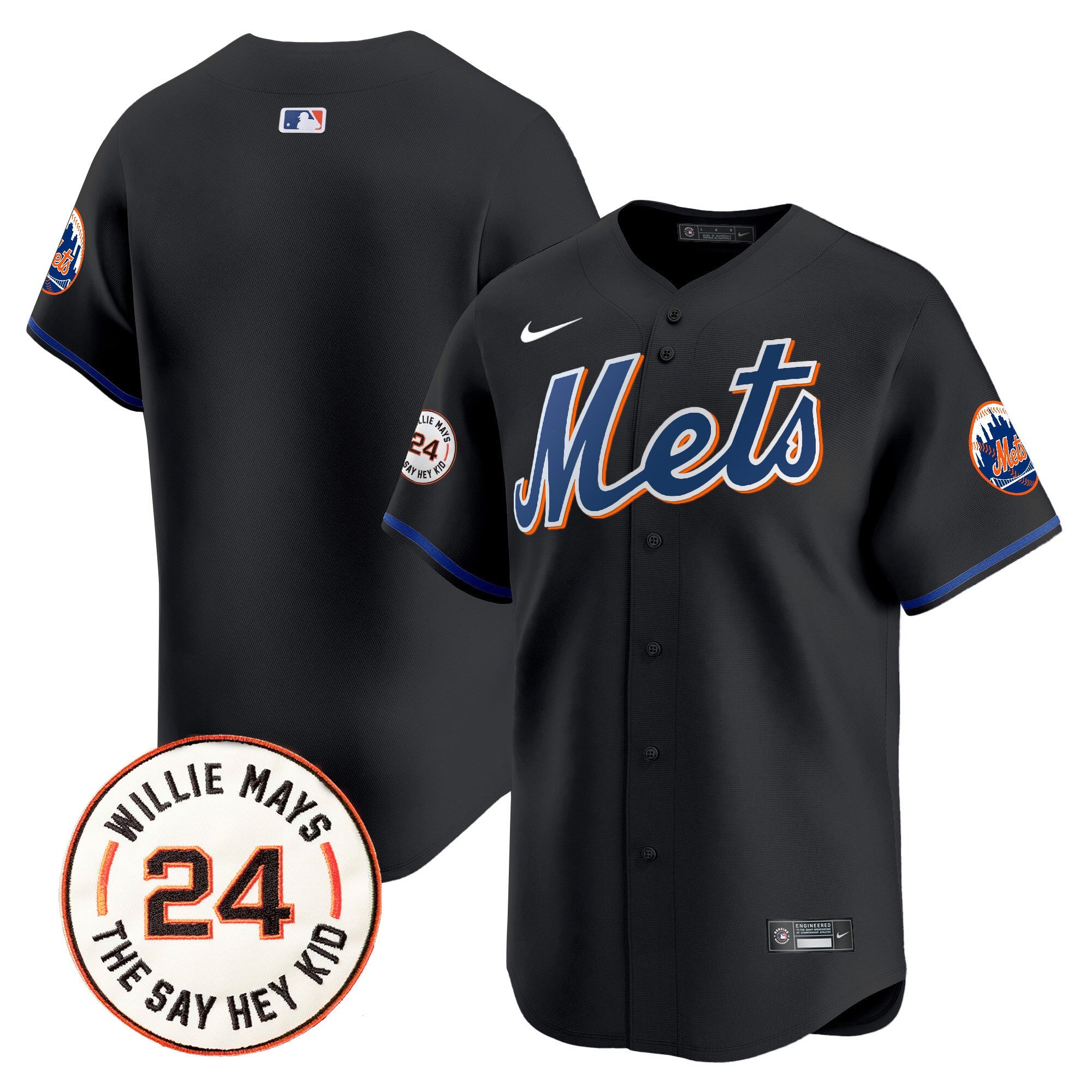 Men’s Willie Mays Patch Vapor Premier Limited Jersey
