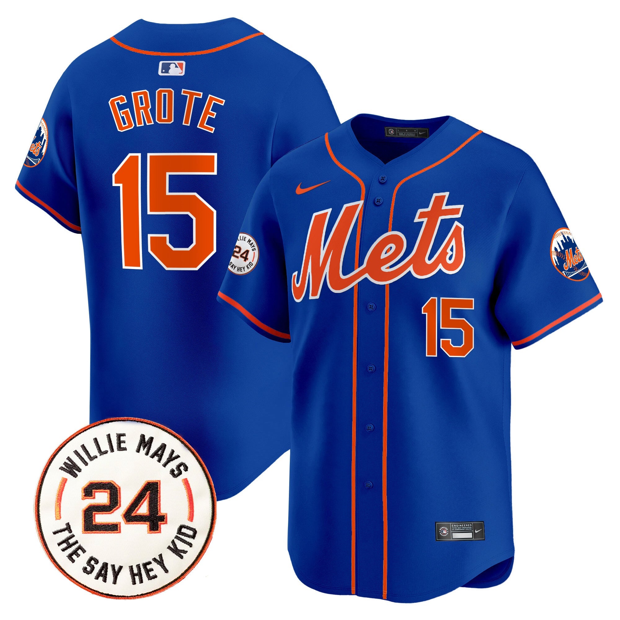 Men’s Willie Mays Patch Vapor Premier Limited Jersey