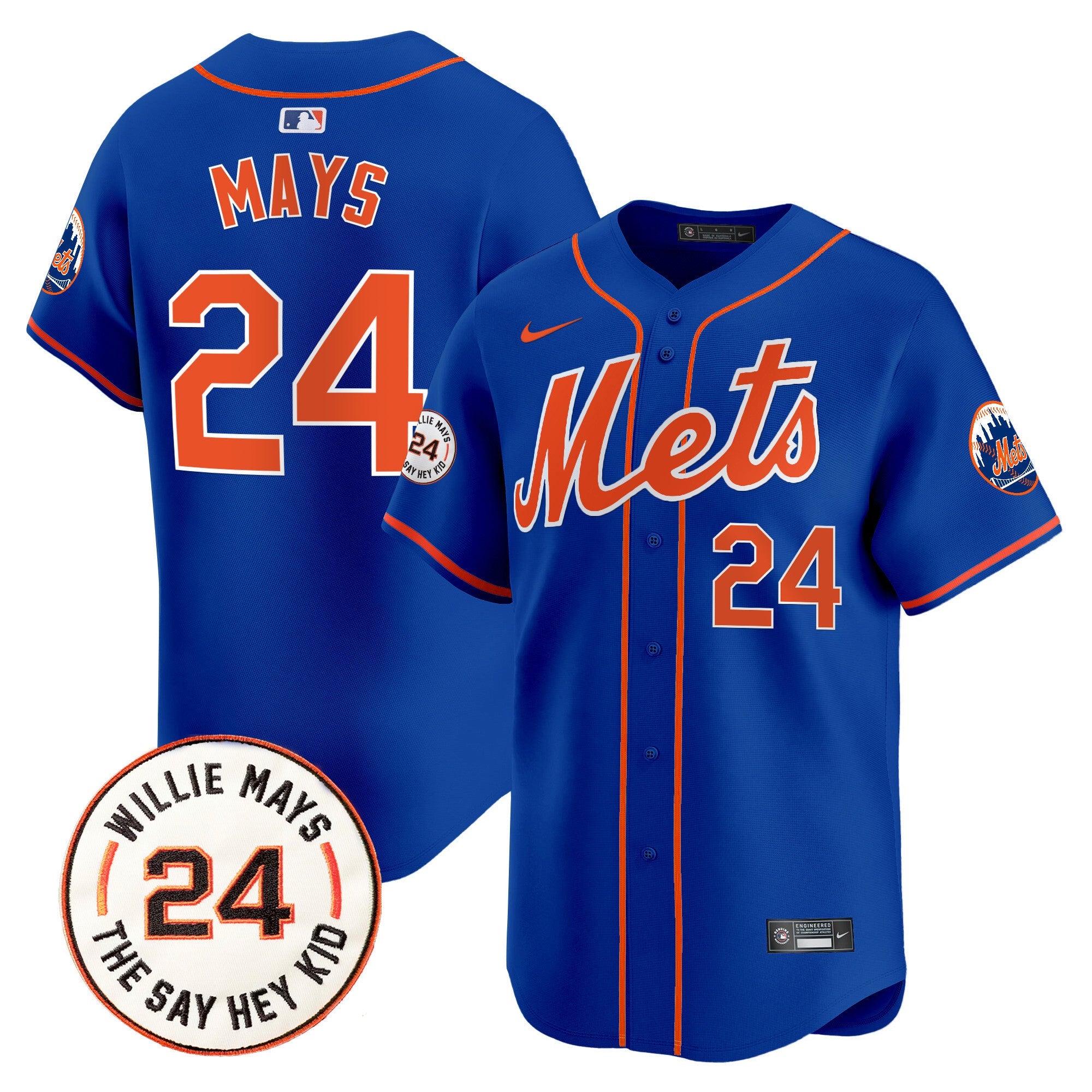 Men’s Willie Mays Patch Vapor Premier Limited Jersey