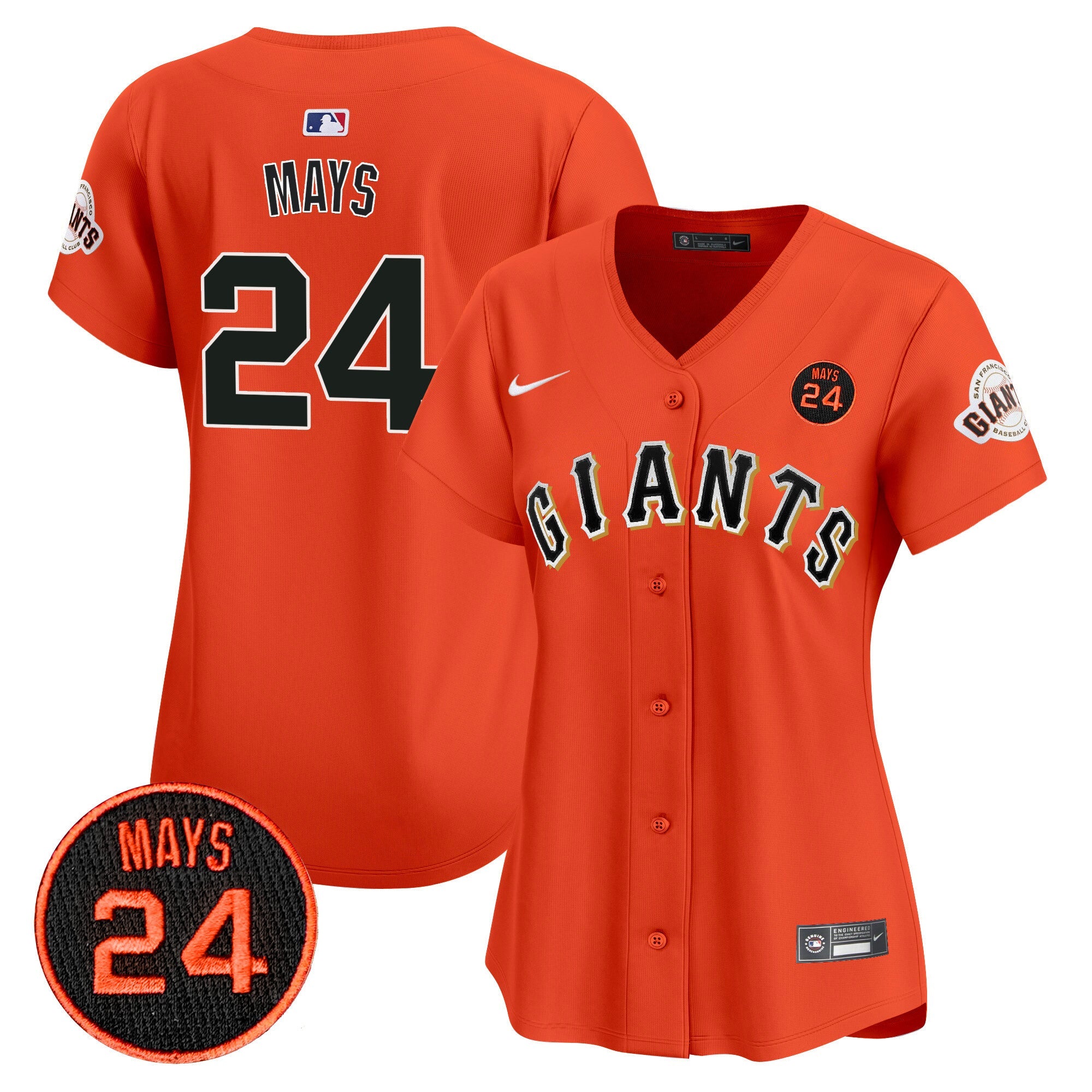Women’s San Francisco 2024 Willie Mays Patch Vapor Premier Limited Jersey V3