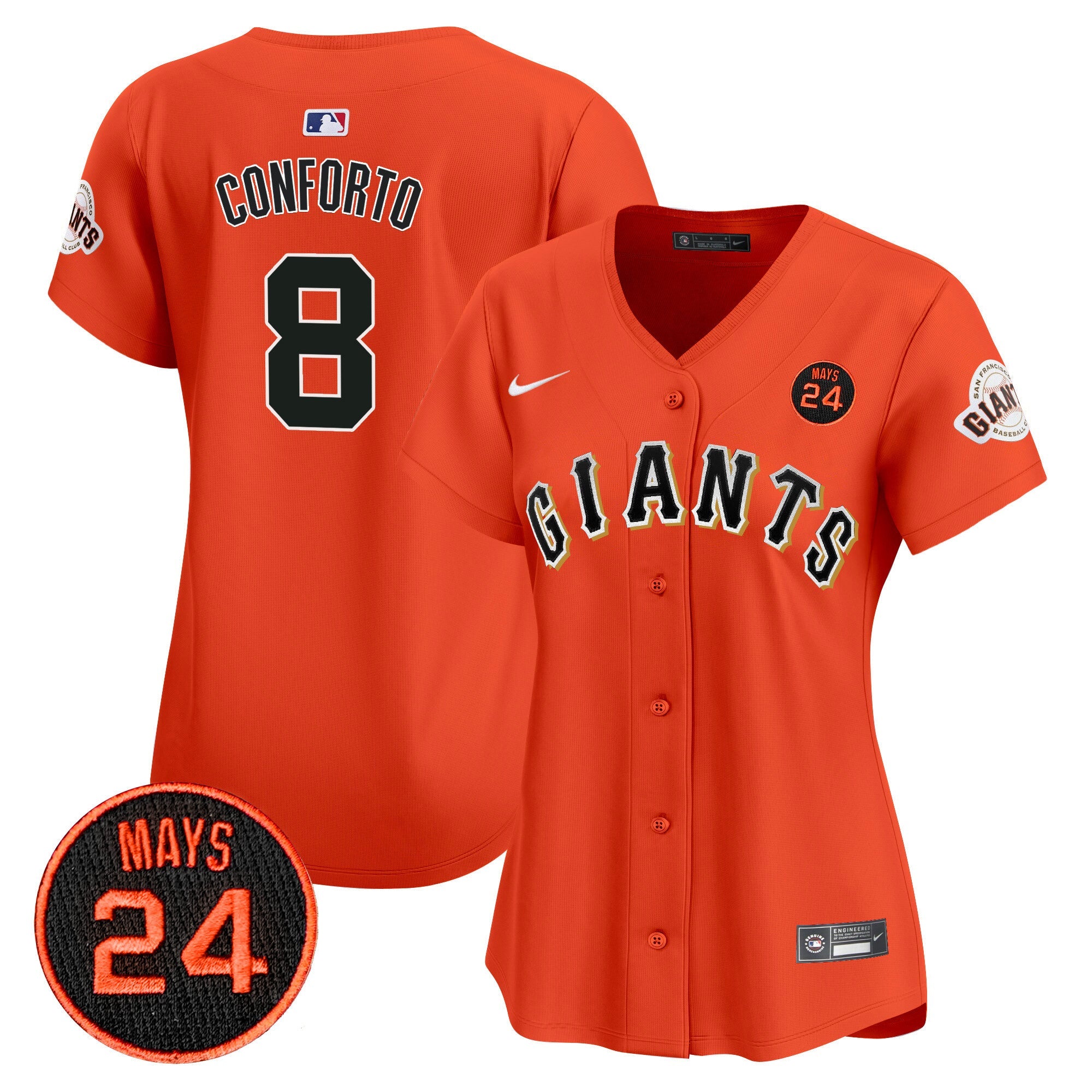 Women’s San Francisco 2024 Willie Mays Patch Vapor Premier Limited Jersey V3