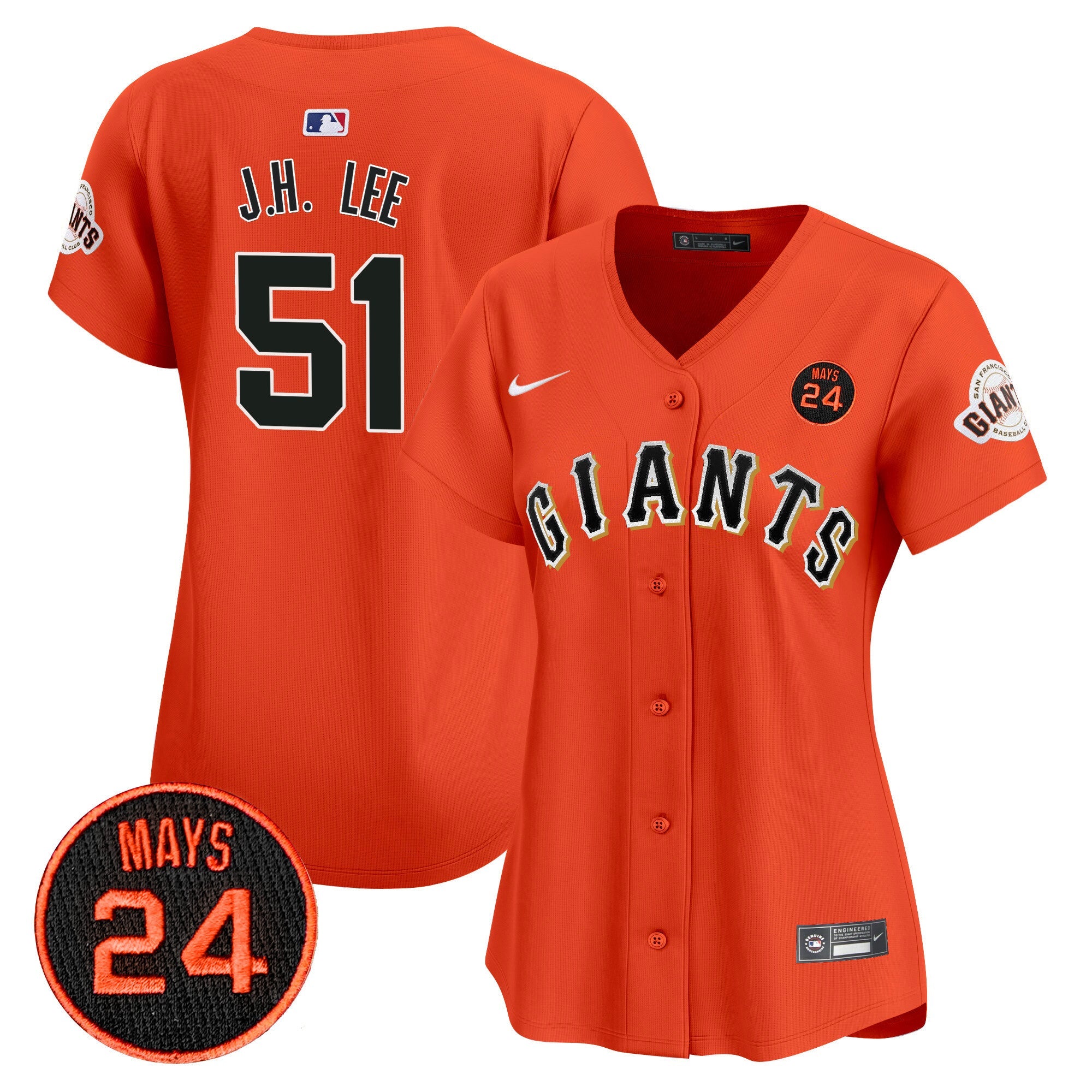 Women’s San Francisco 2024 Willie Mays Patch Vapor Premier Limited Jersey V3