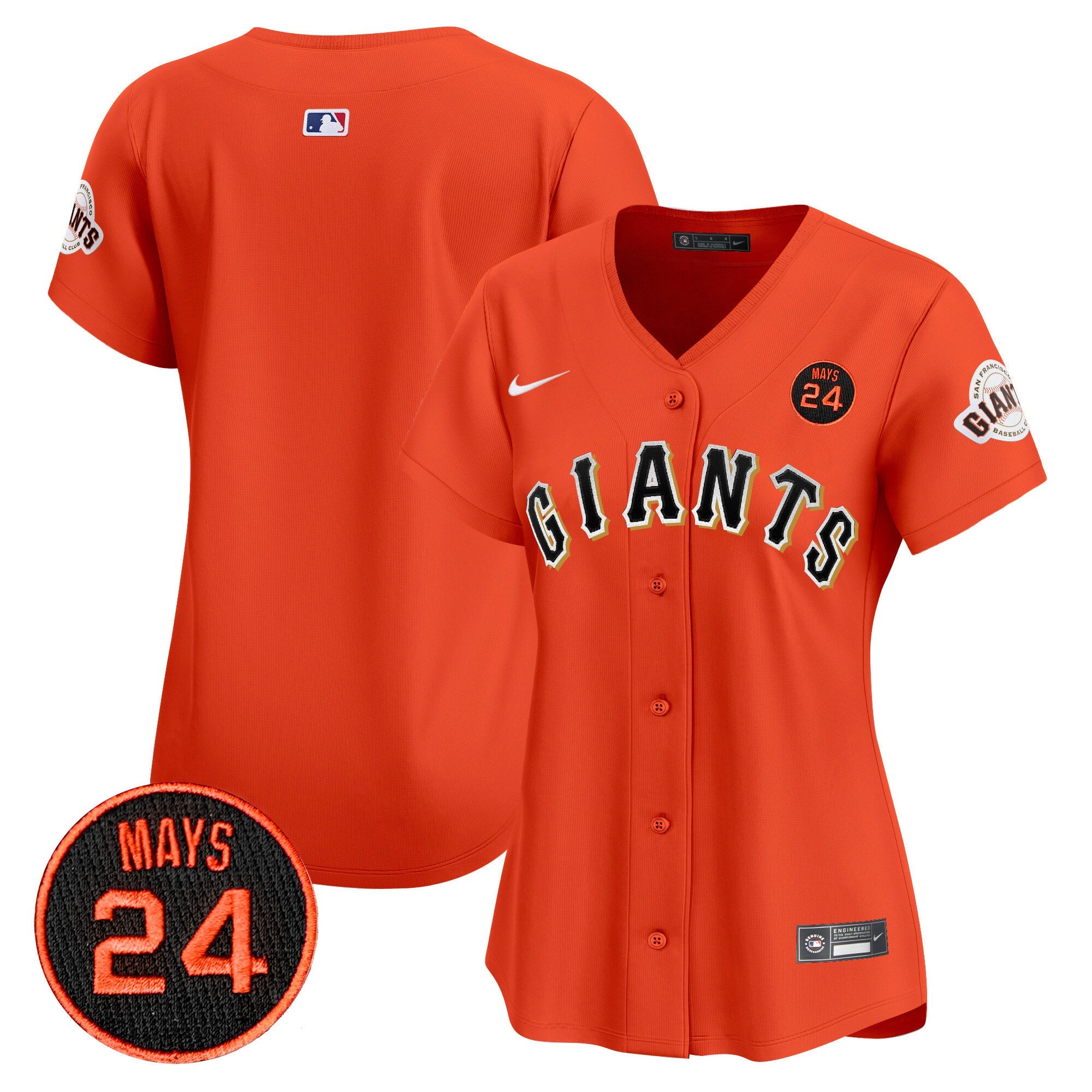 Women’s San Francisco 2024 Willie Mays Patch Vapor Premier Limited Jersey V3