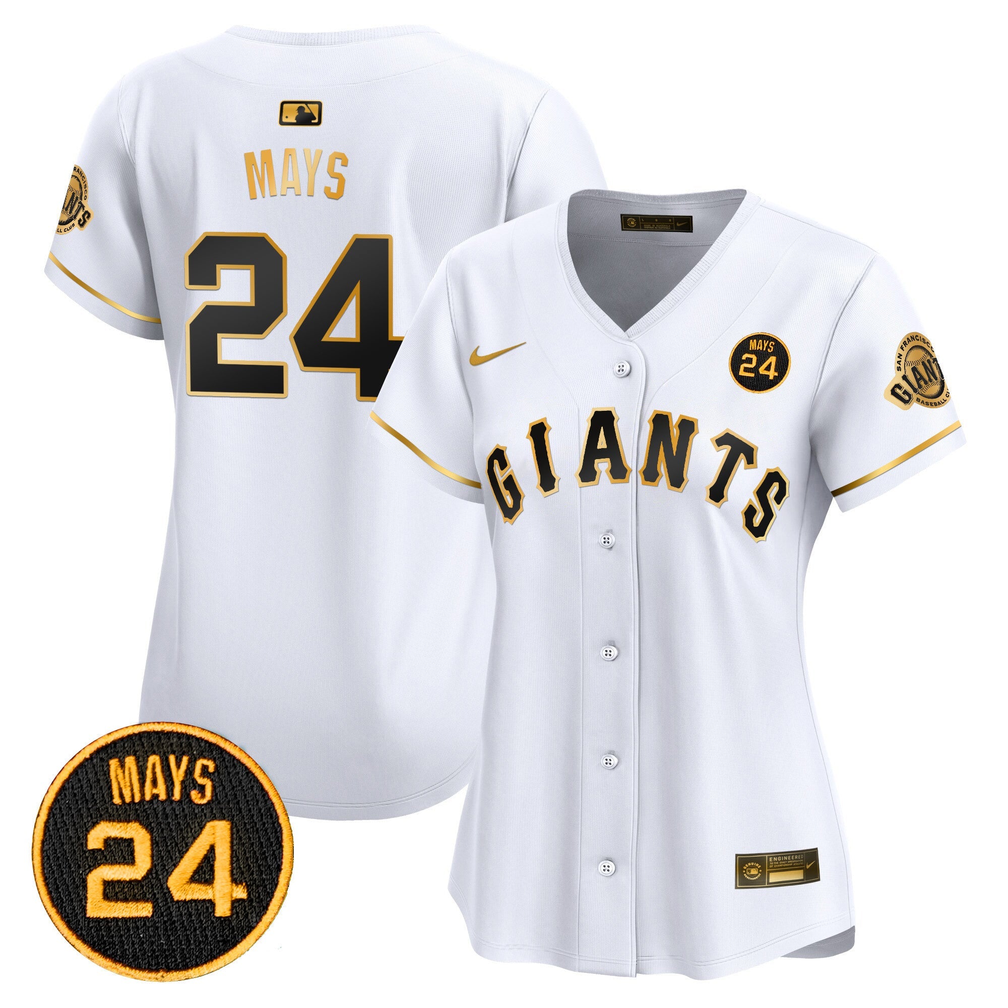 Women’s San Francisco 2024 Willie Mays Patch Vapor Premier Limited Jersey V3