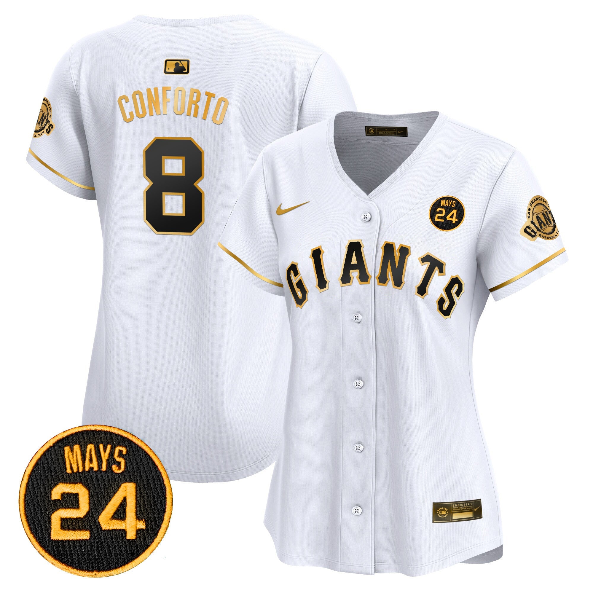 Women’s San Francisco 2024 Willie Mays Patch Vapor Premier Limited Jersey V3