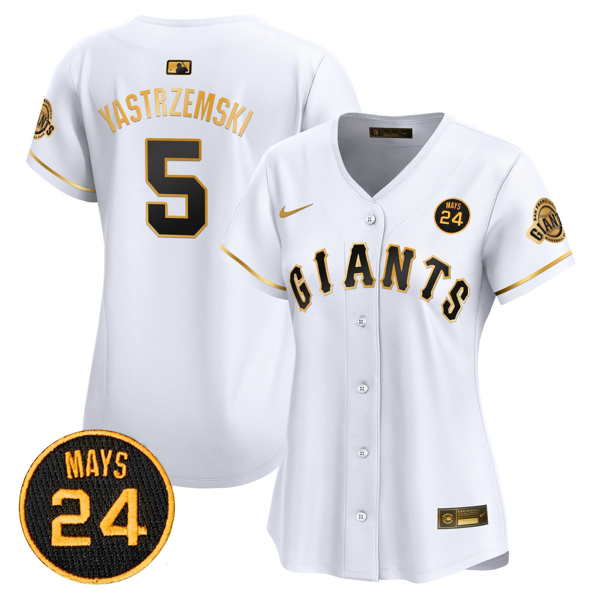Women’s San Francisco 2024 Willie Mays Patch Vapor Premier Limited Jersey V3