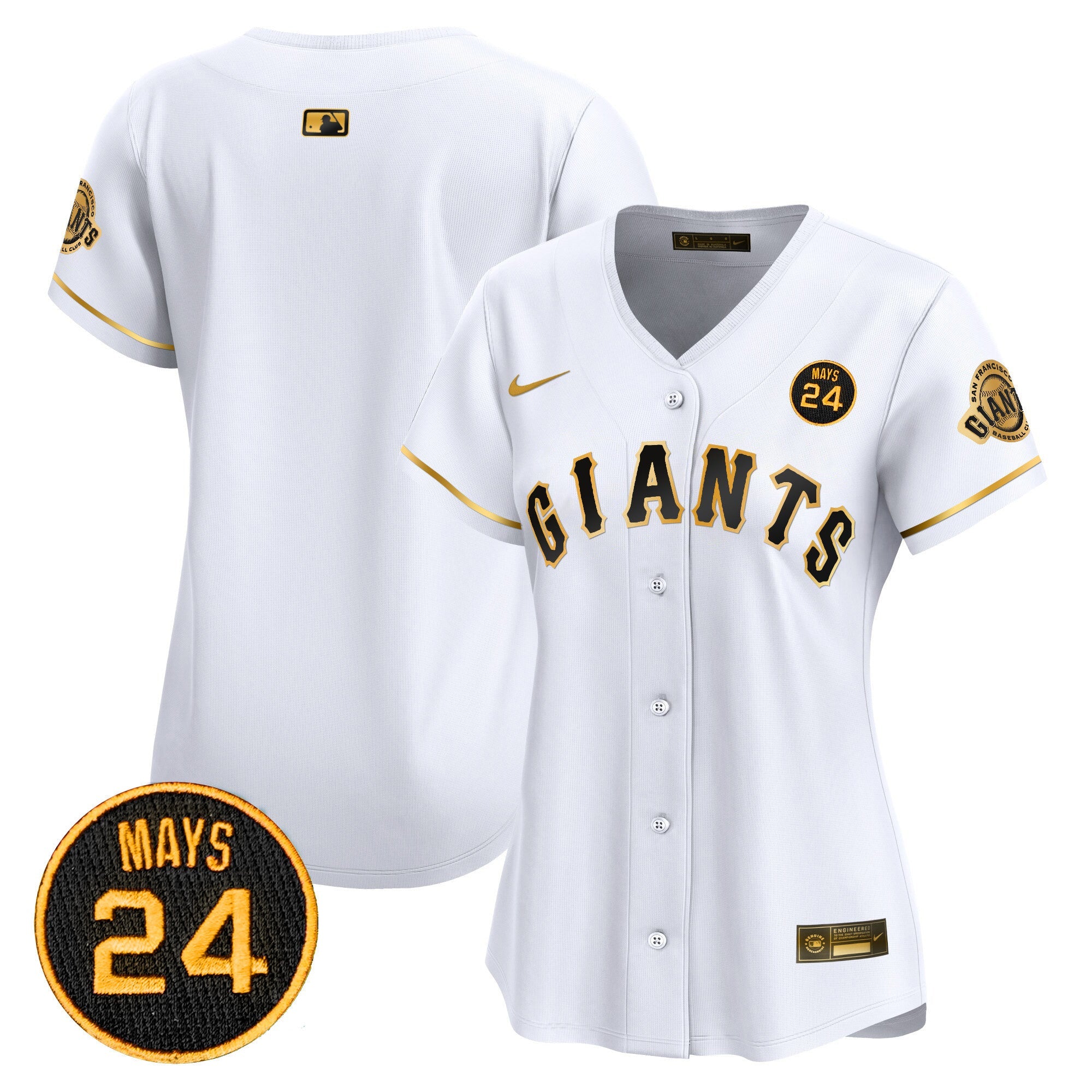 Women’s San Francisco 2024 Willie Mays Patch Vapor Premier Limited Jersey V3