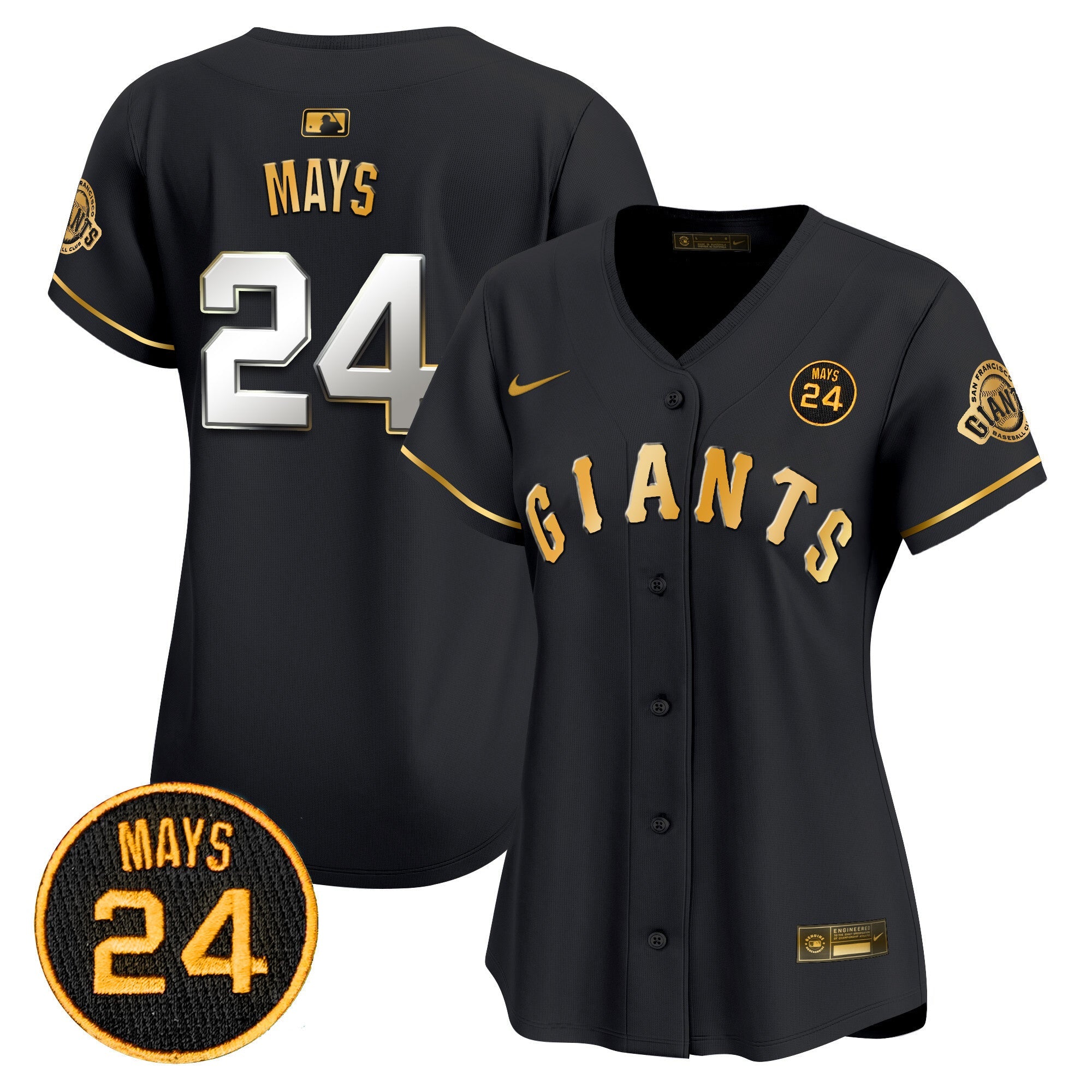 Women’s San Francisco 2024 Willie Mays Patch Vapor Premier Limited Jersey V3
