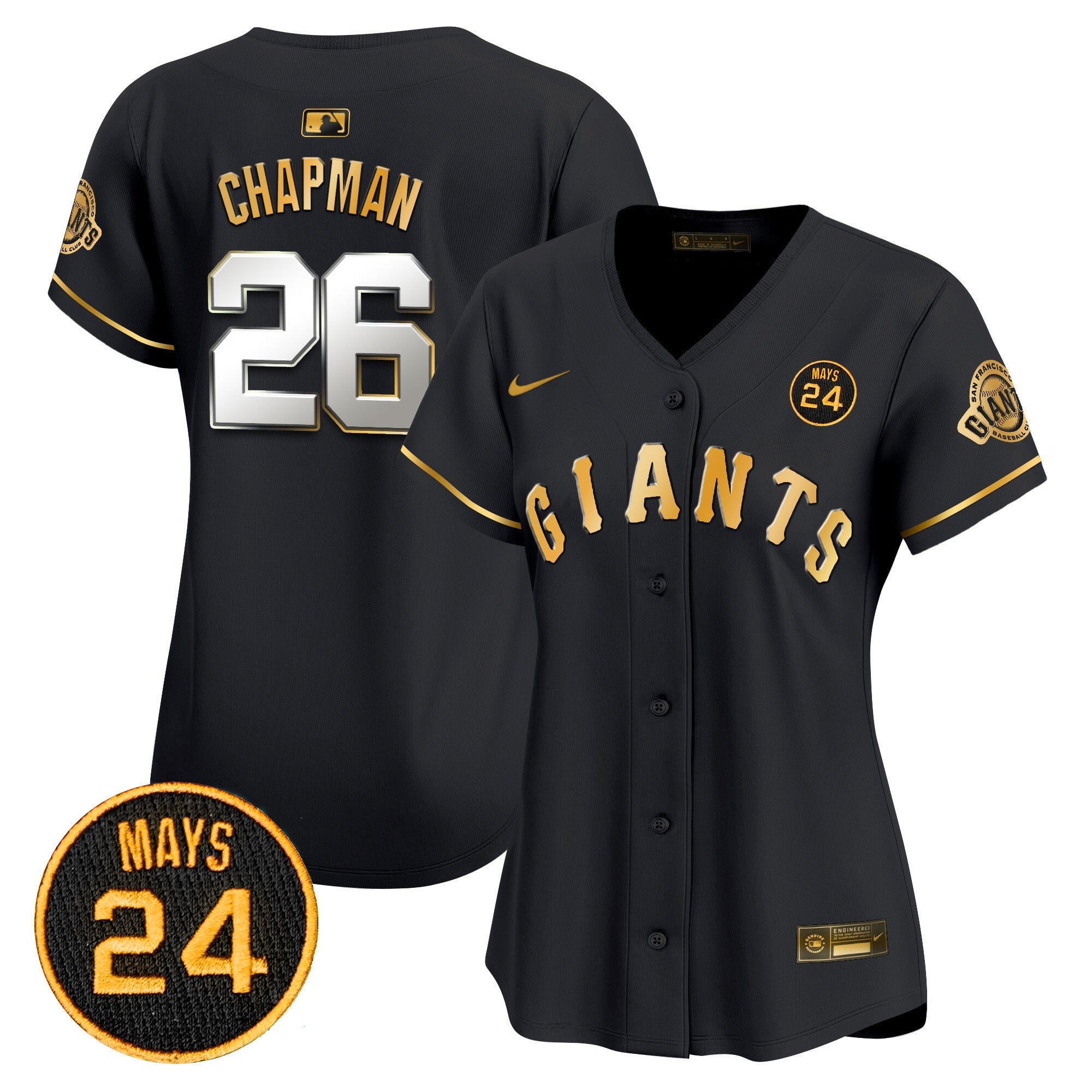 Women’s San Francisco 2024 Willie Mays Patch Vapor Premier Limited Jersey V3