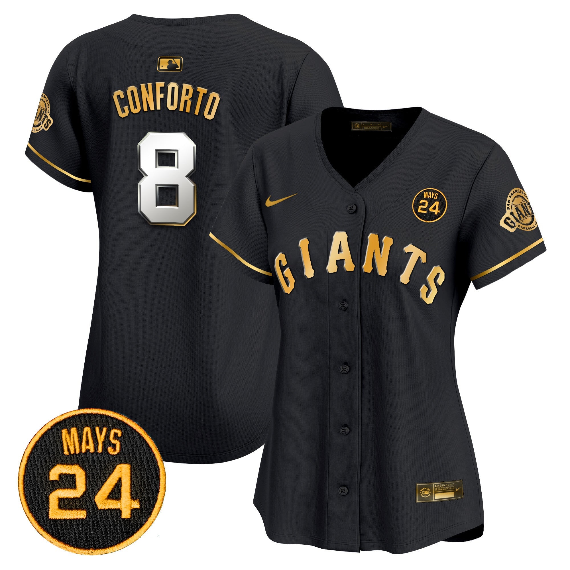 Women’s San Francisco 2024 Willie Mays Patch Vapor Premier Limited Jersey V3