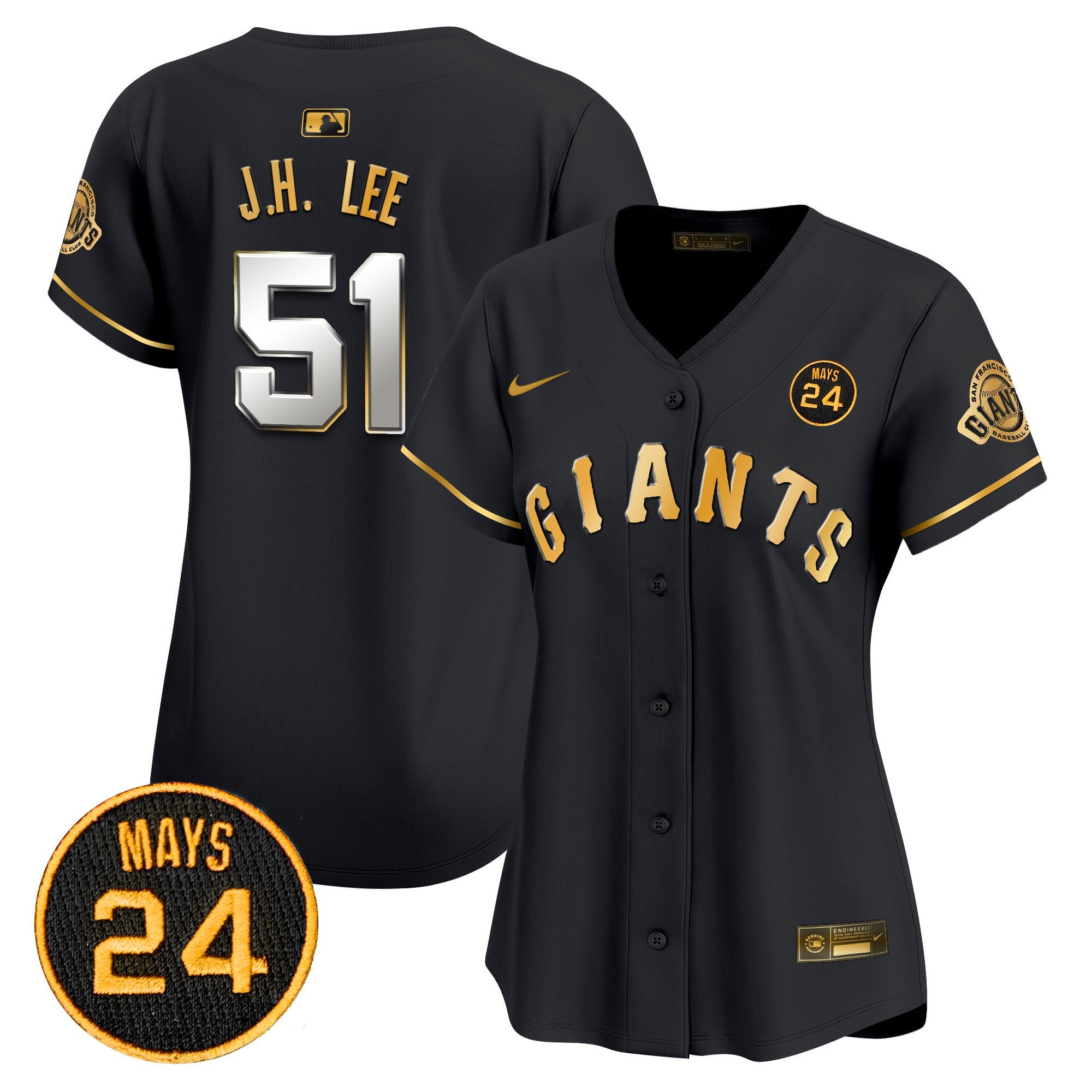 Women’s San Francisco 2024 Willie Mays Patch Vapor Premier Limited Jersey V3