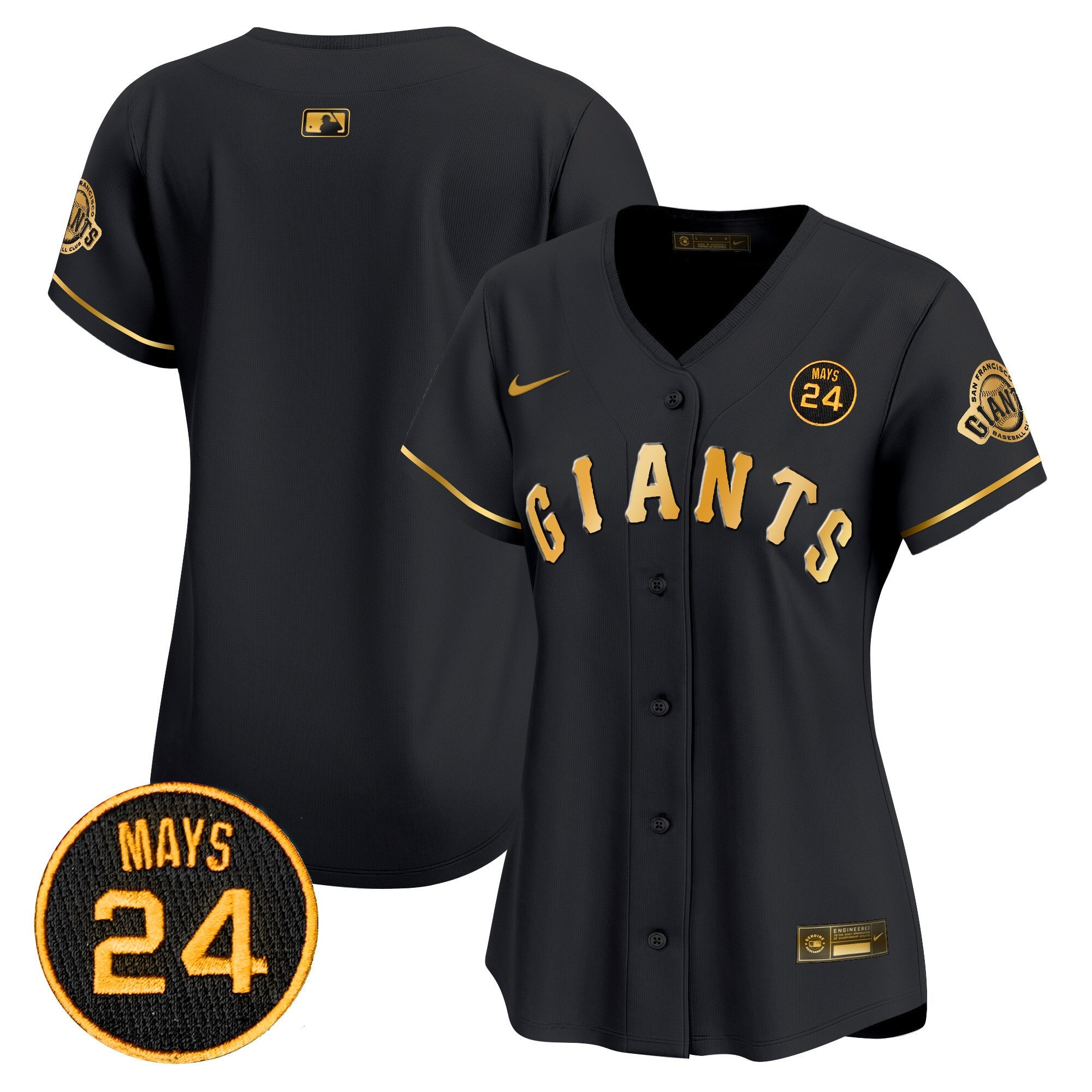 Women’s San Francisco 2024 Willie Mays Patch Vapor Premier Limited Jersey V3