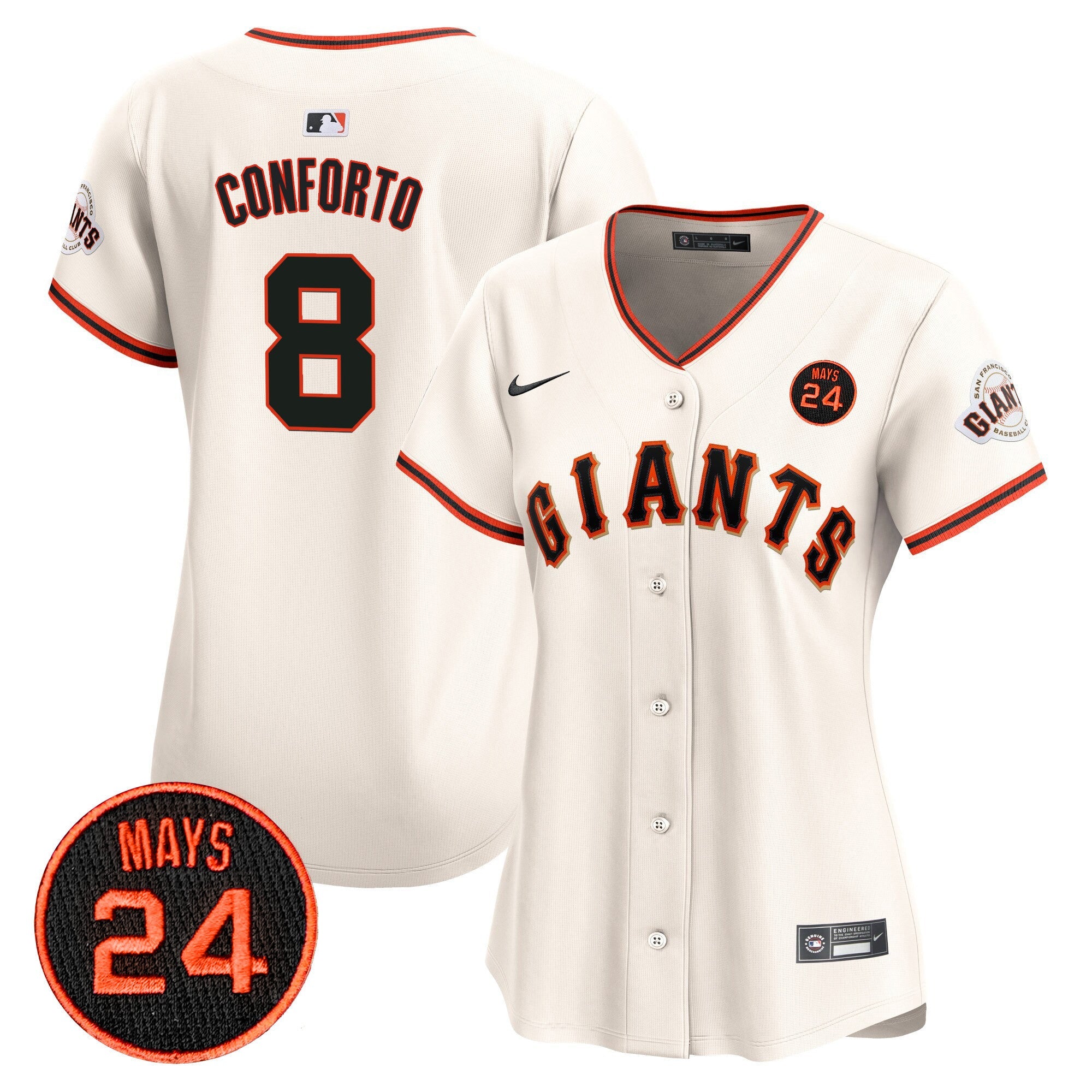 Women’s San Francisco 2024 Willie Mays Patch Vapor Premier Limited Jersey V3