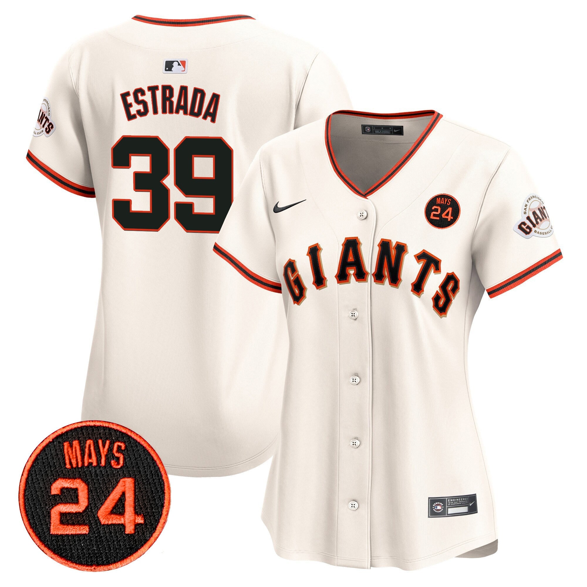 Women’s San Francisco 2024 Willie Mays Patch Vapor Premier Limited Jersey V3