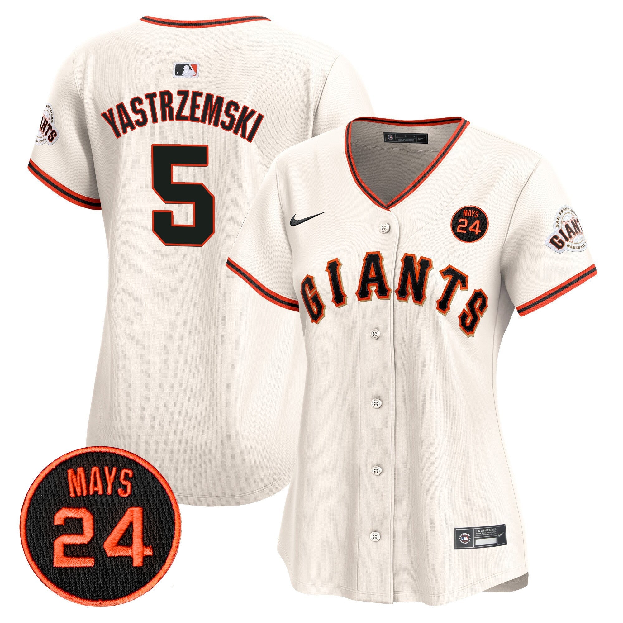 Women’s San Francisco 2024 Willie Mays Patch Vapor Premier Limited Jersey V3