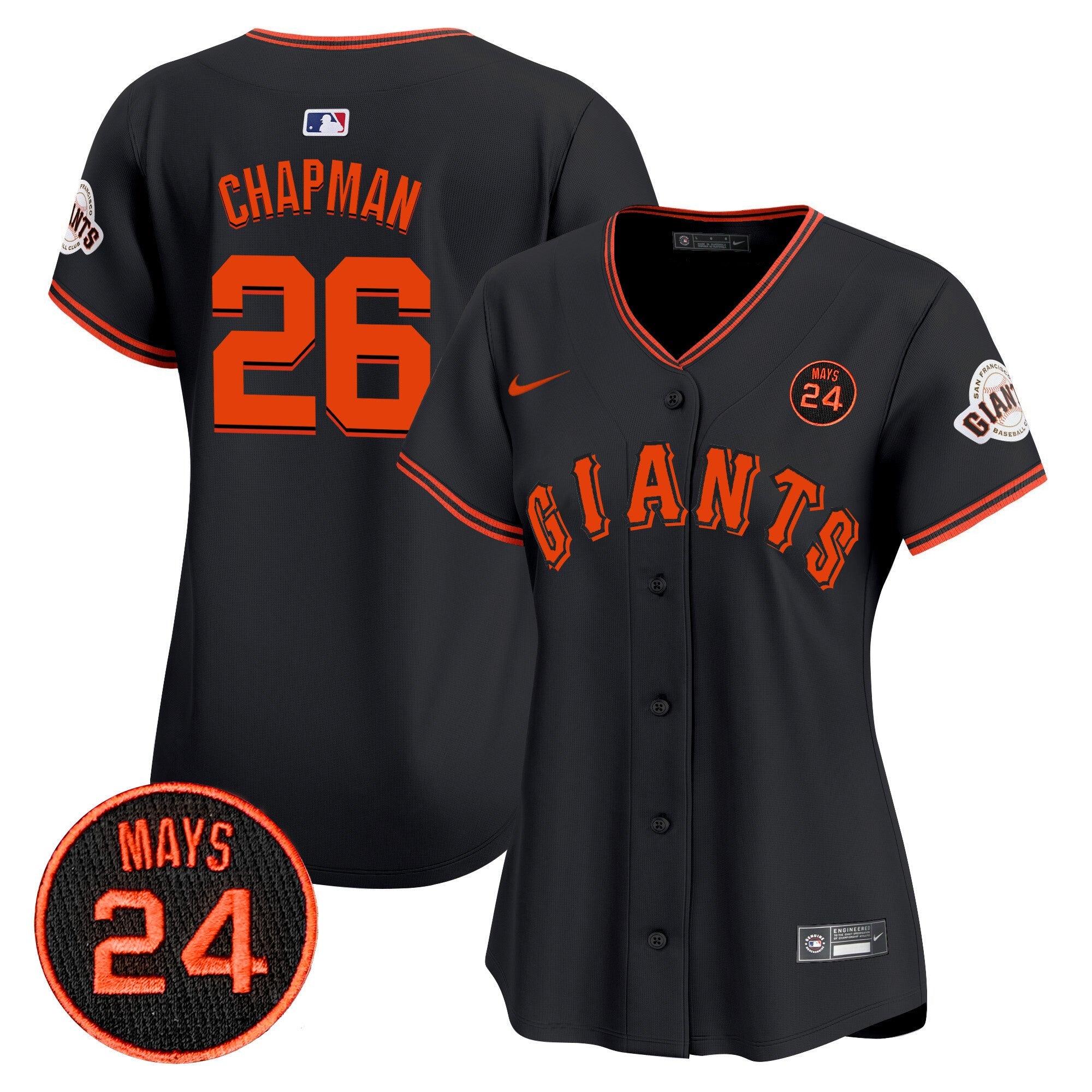 Women’s San Francisco 2024 Willie Mays Patch Vapor Premier Limited Jersey V3