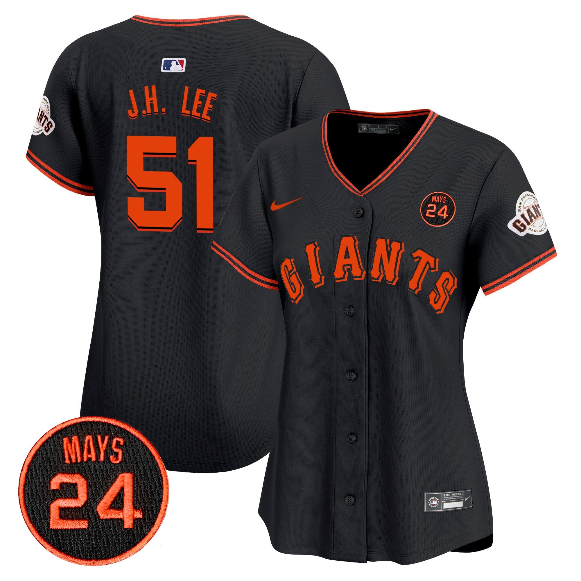 Women’s San Francisco 2024 Willie Mays Patch Vapor Premier Limited Jersey V3