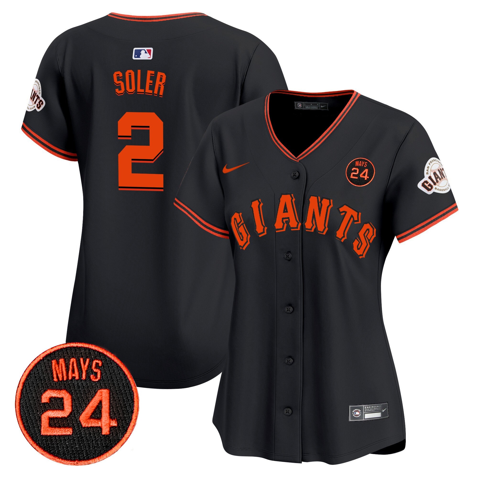 Women’s San Francisco 2024 Willie Mays Patch Vapor Premier Limited Jersey V3
