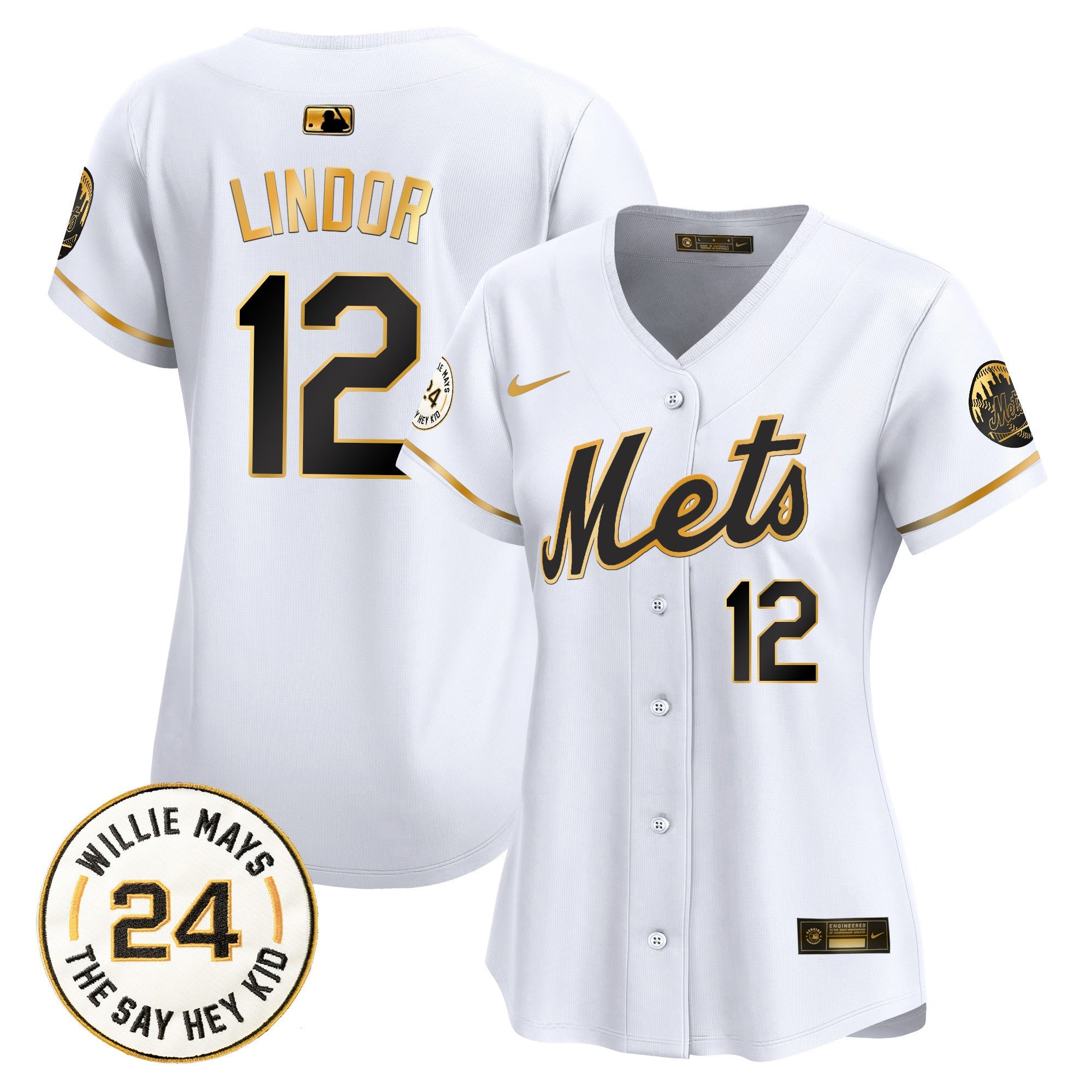 Women’s Willie Mays Patch Vapor Premier Limited Jersey