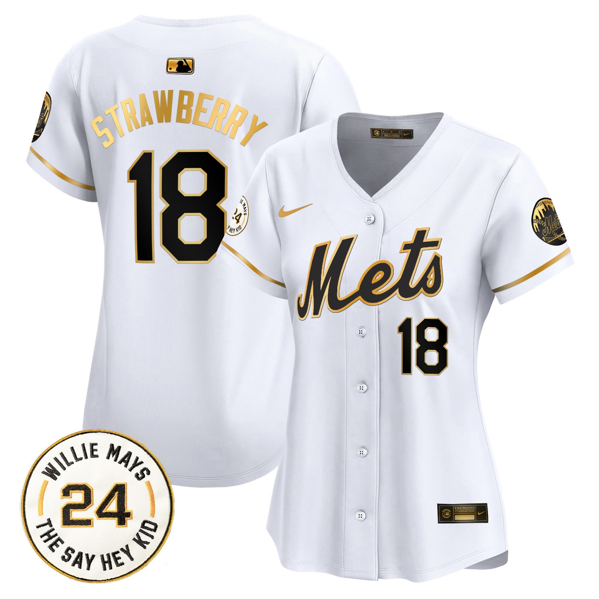 Women’s Willie Mays Patch Vapor Premier Limited Jersey