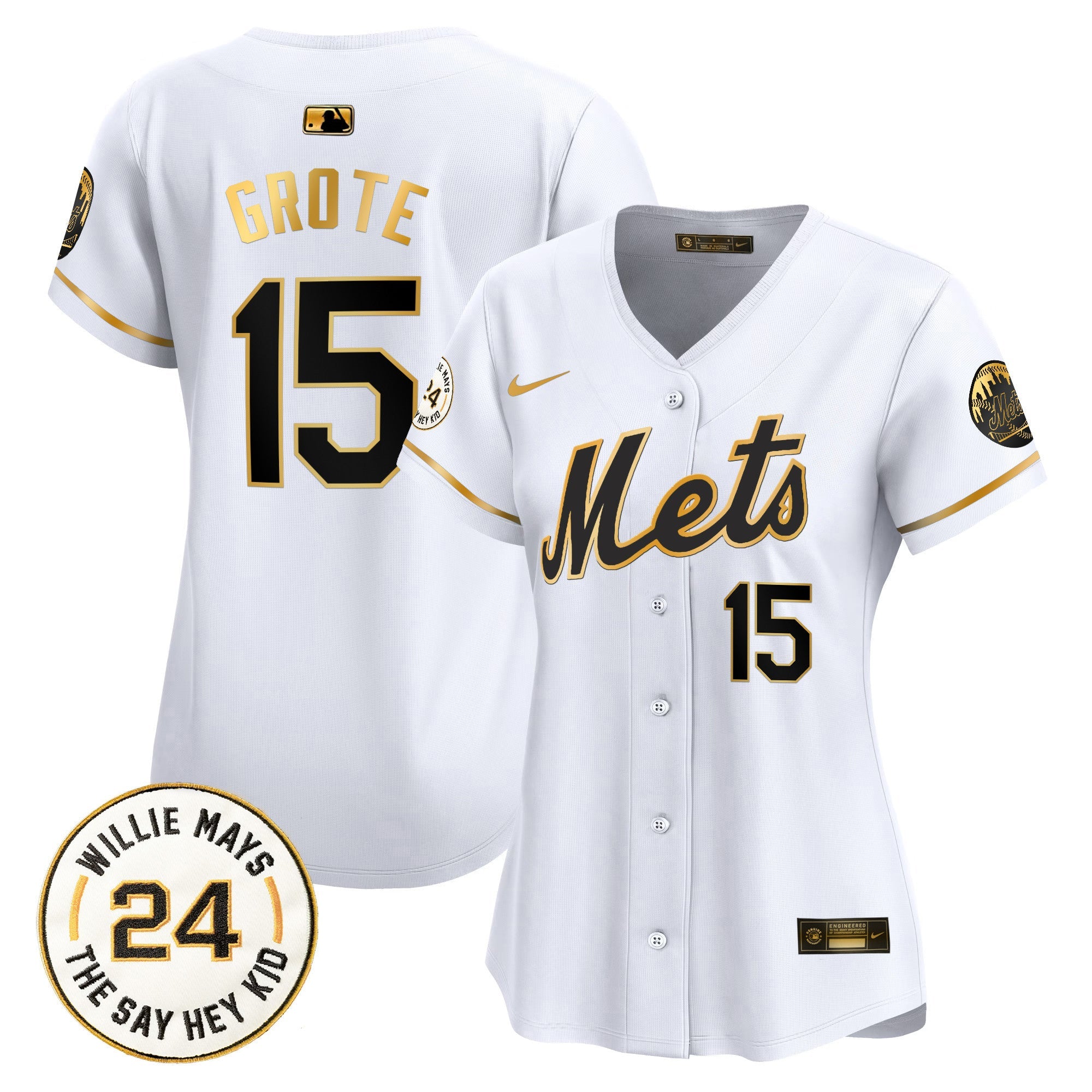 Women’s Willie Mays Patch Vapor Premier Limited Jersey