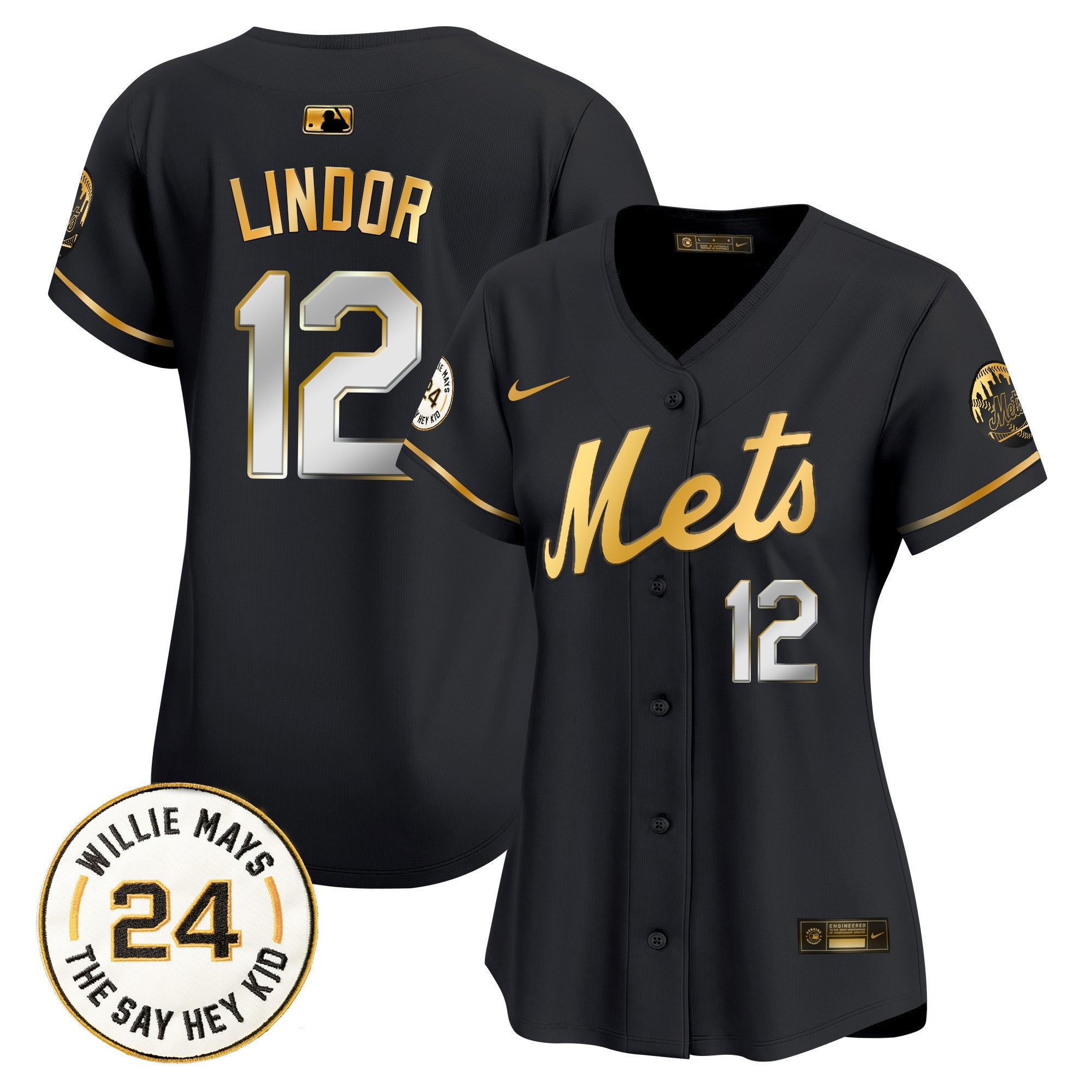 Women’s Willie Mays Patch Vapor Premier Limited Jersey