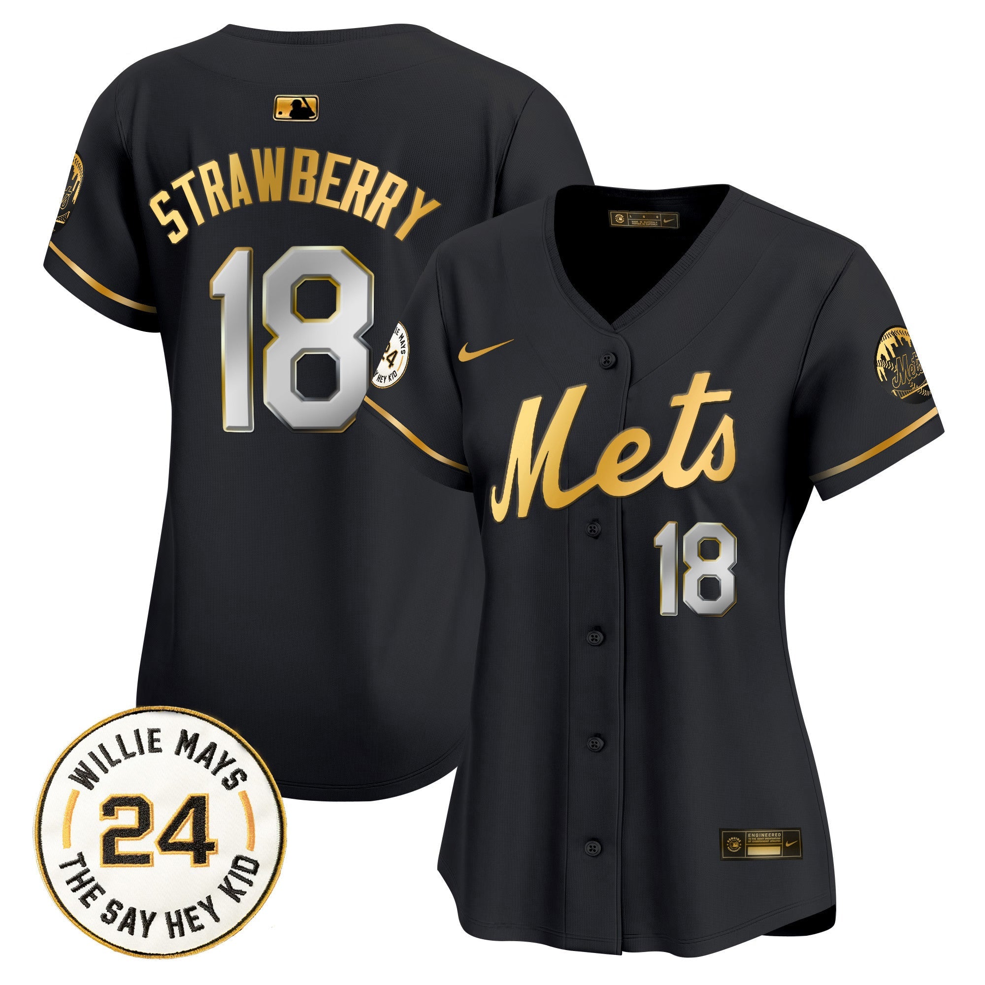 Women’s Willie Mays Patch Vapor Premier Limited Jersey