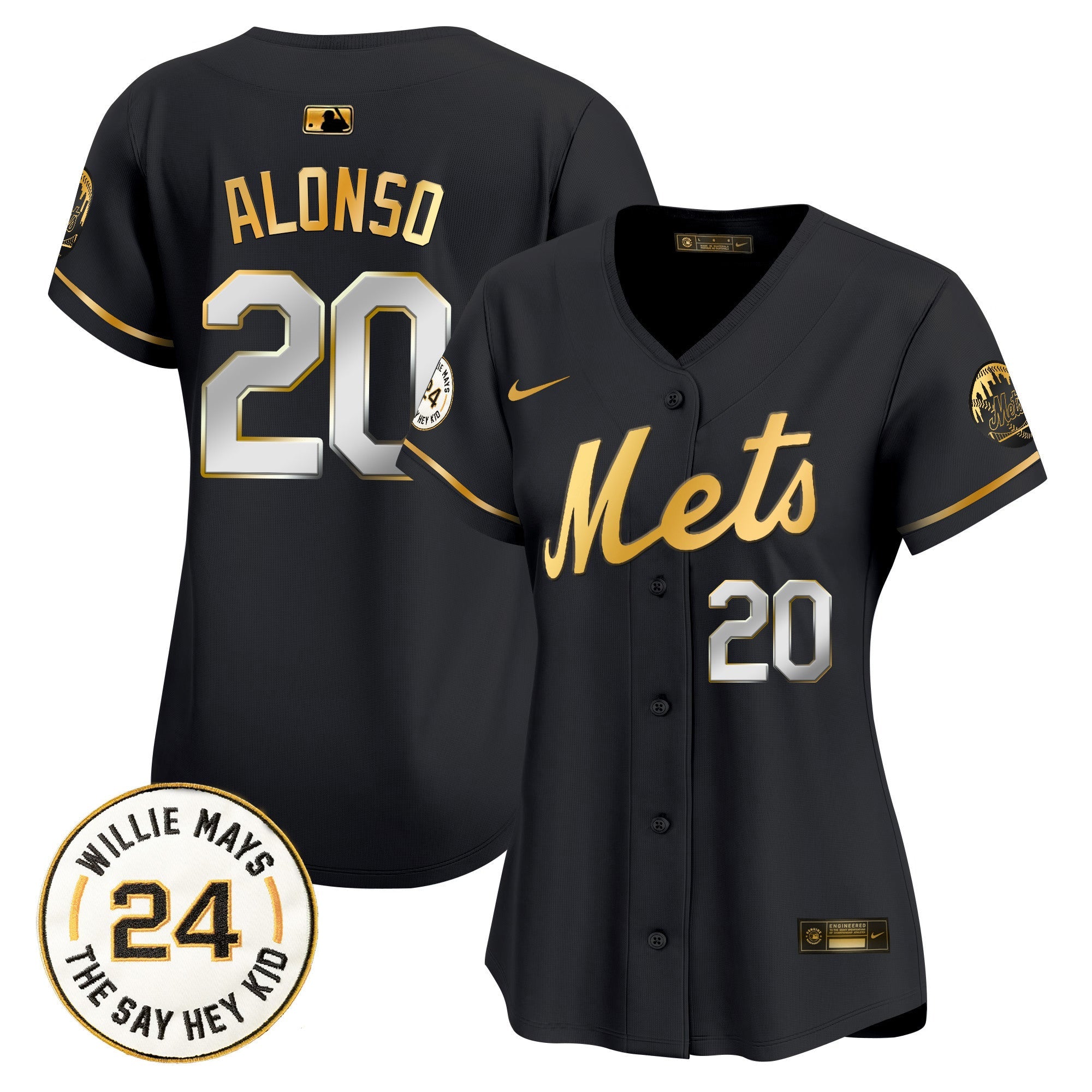 Women’s Willie Mays Patch Vapor Premier Limited Jersey