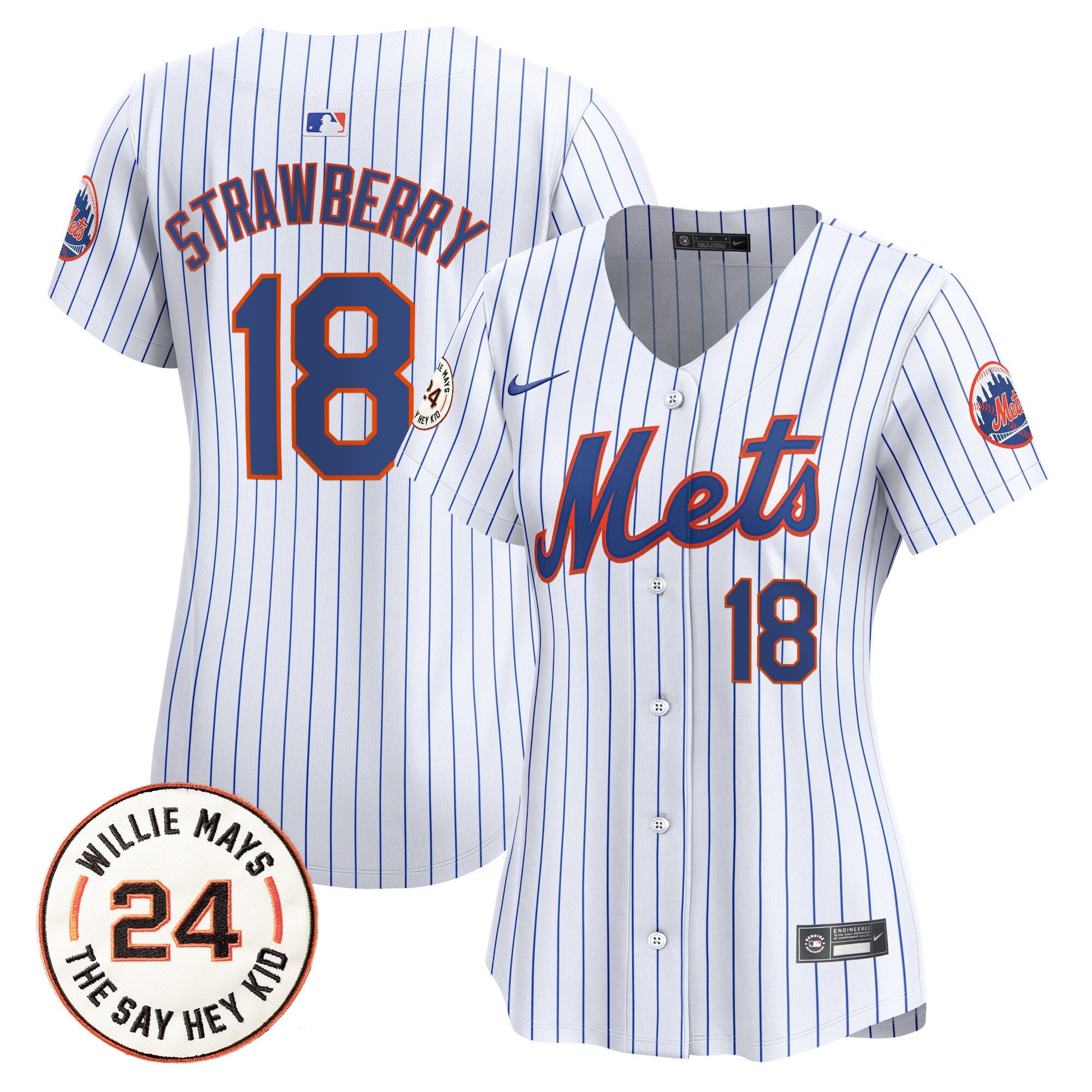 Women’s Willie Mays Patch Vapor Premier Limited Jersey