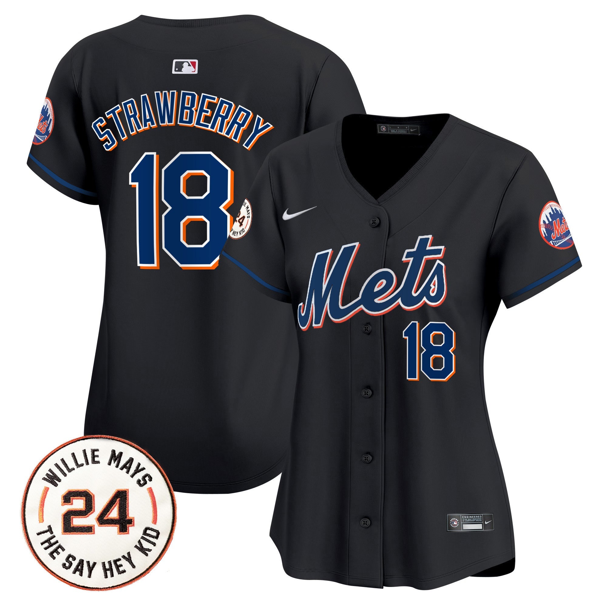 Women’s Willie Mays Patch Vapor Premier Limited Jersey