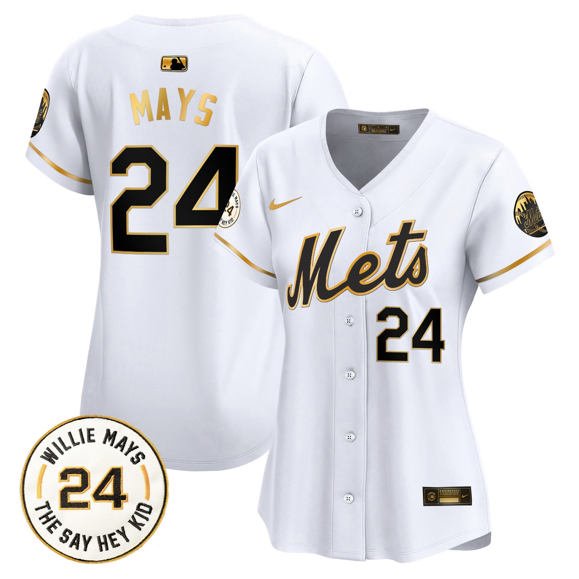 Women’s Willie Mays Patch Vapor Premier Limited Jersey