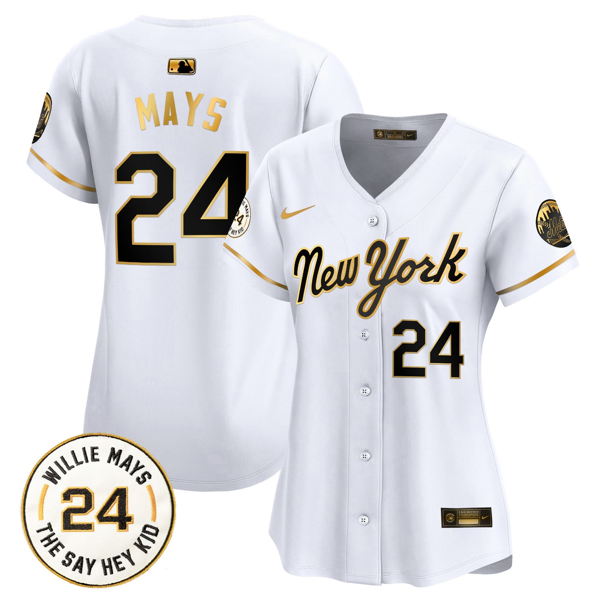 Women’s Willie Mays Patch Vapor Premier Limited Jersey