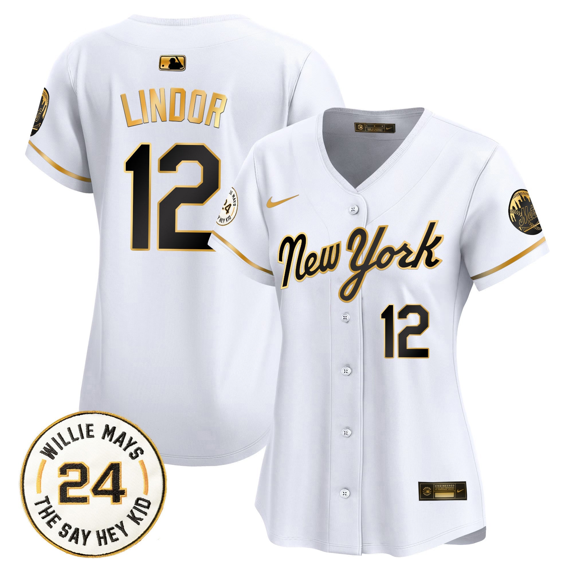 Women’s Willie Mays Patch Vapor Premier Limited Jersey