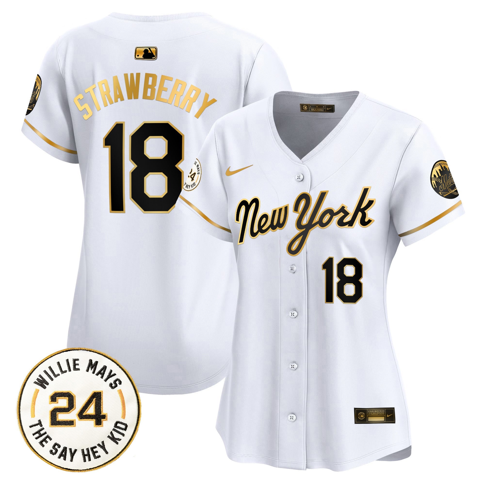 Women’s Willie Mays Patch Vapor Premier Limited Jersey