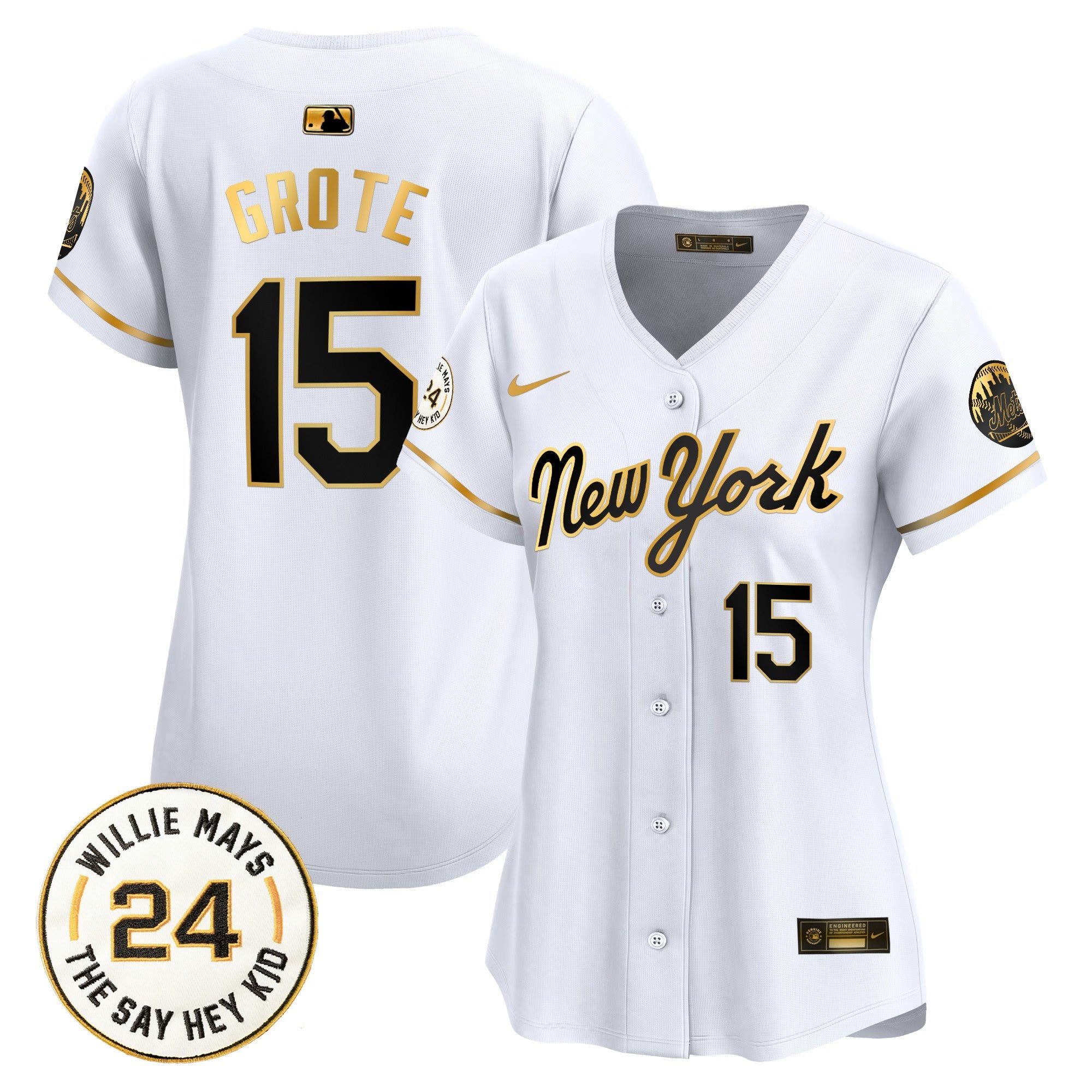 Women’s Willie Mays Patch Vapor Premier Limited Jersey