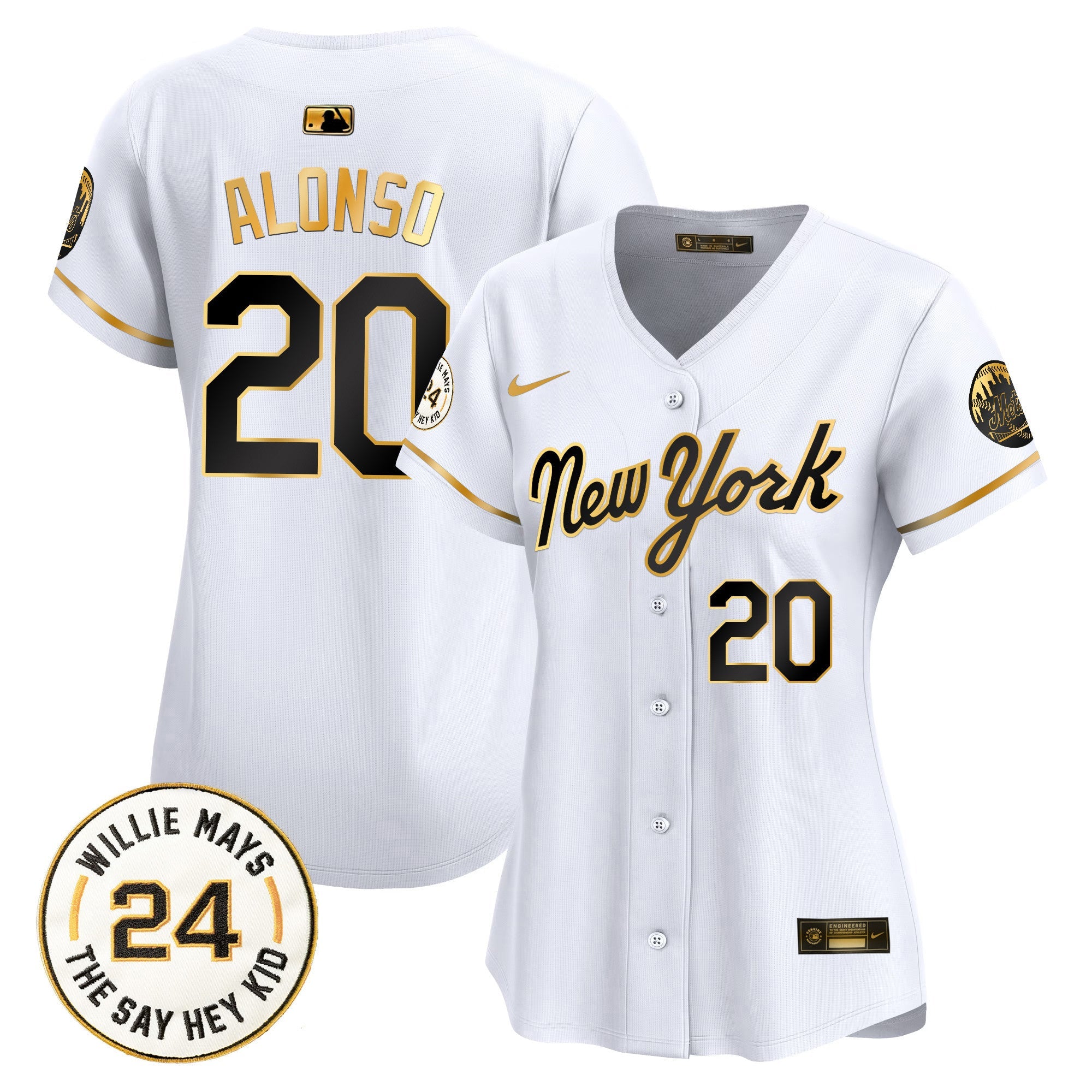 Women’s Willie Mays Patch Vapor Premier Limited Jersey