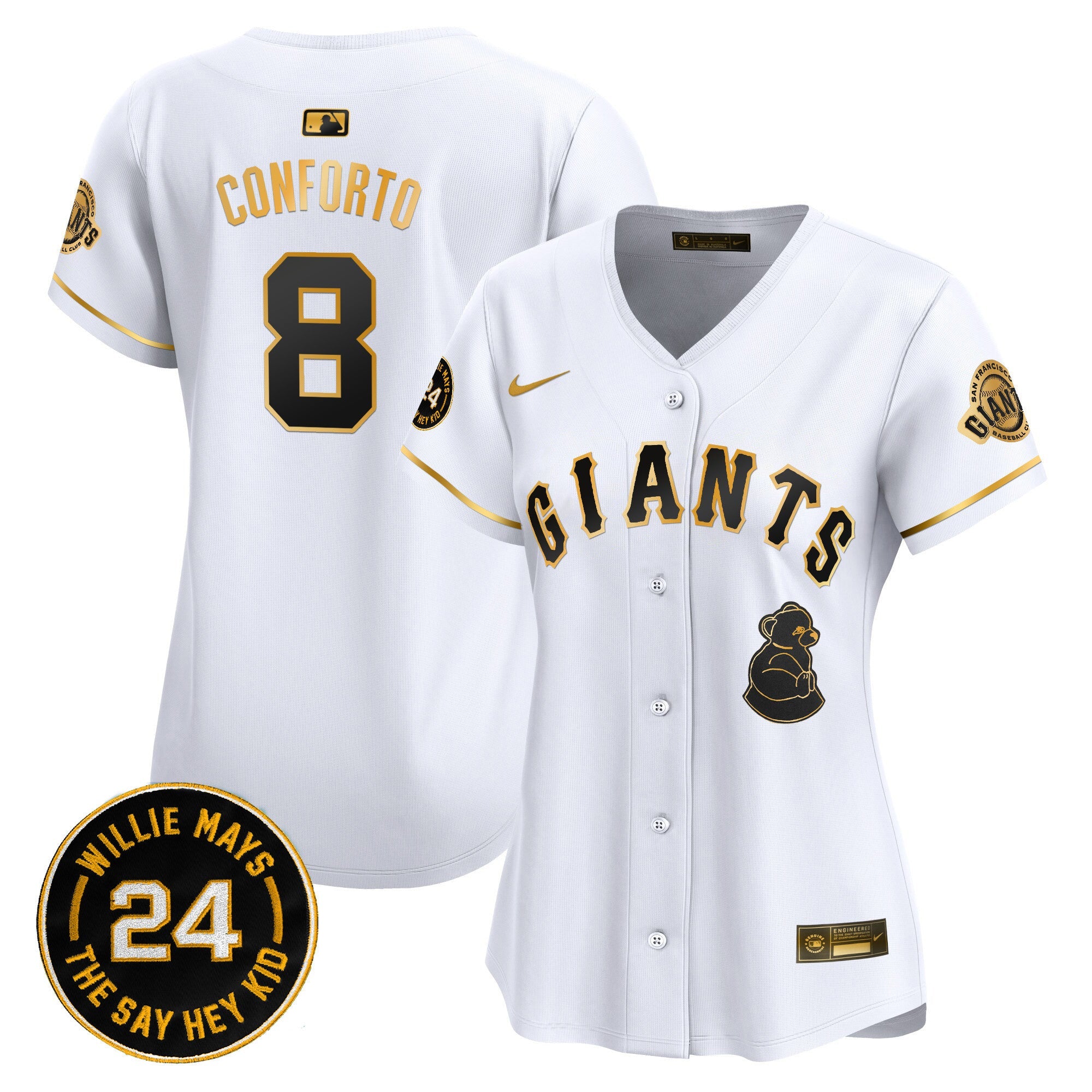 Women’s San Francisco 2024 Willie Mays Patch Vapor Premier Limited Jersey V4