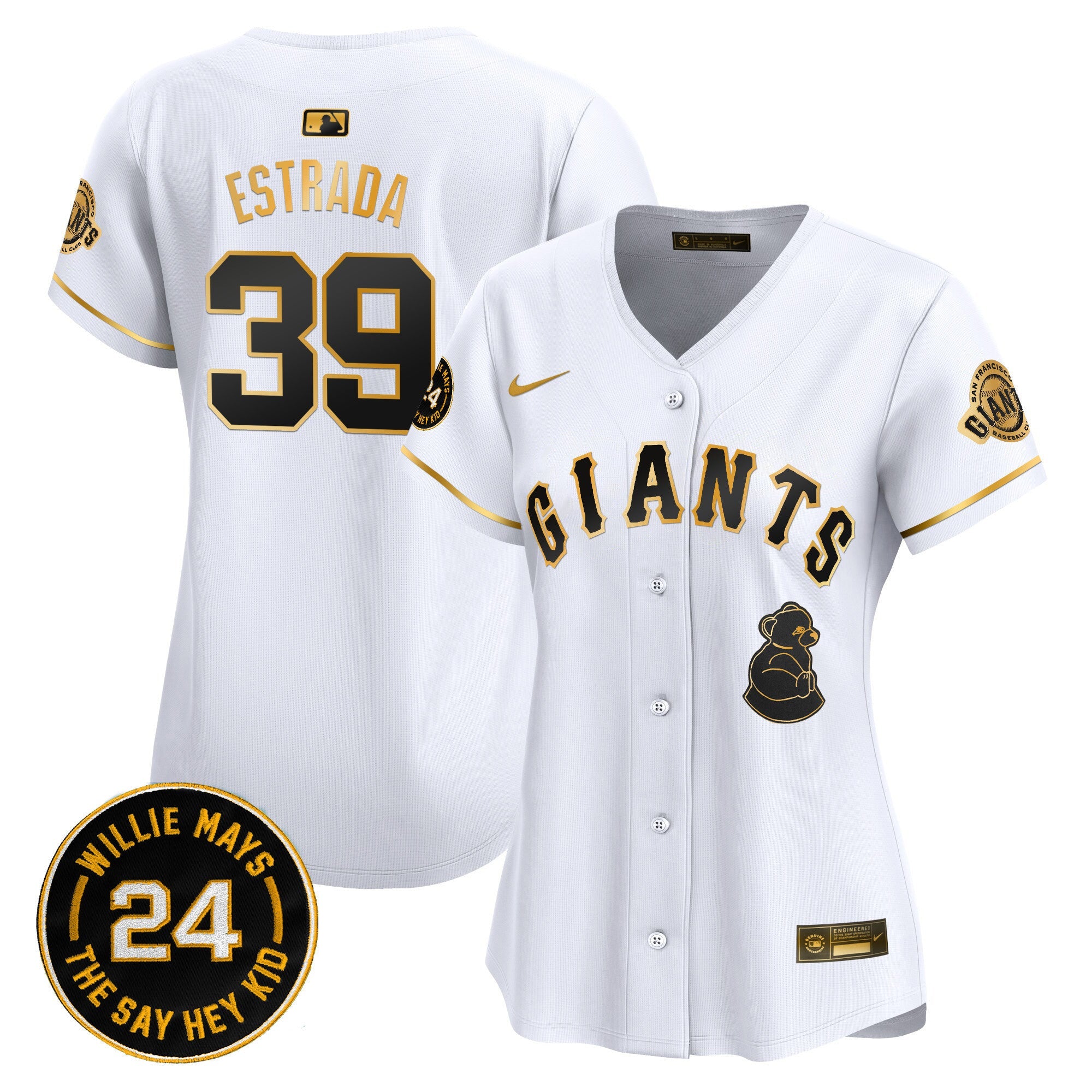 Women’s San Francisco 2024 Willie Mays Patch Vapor Premier Limited Jersey V4