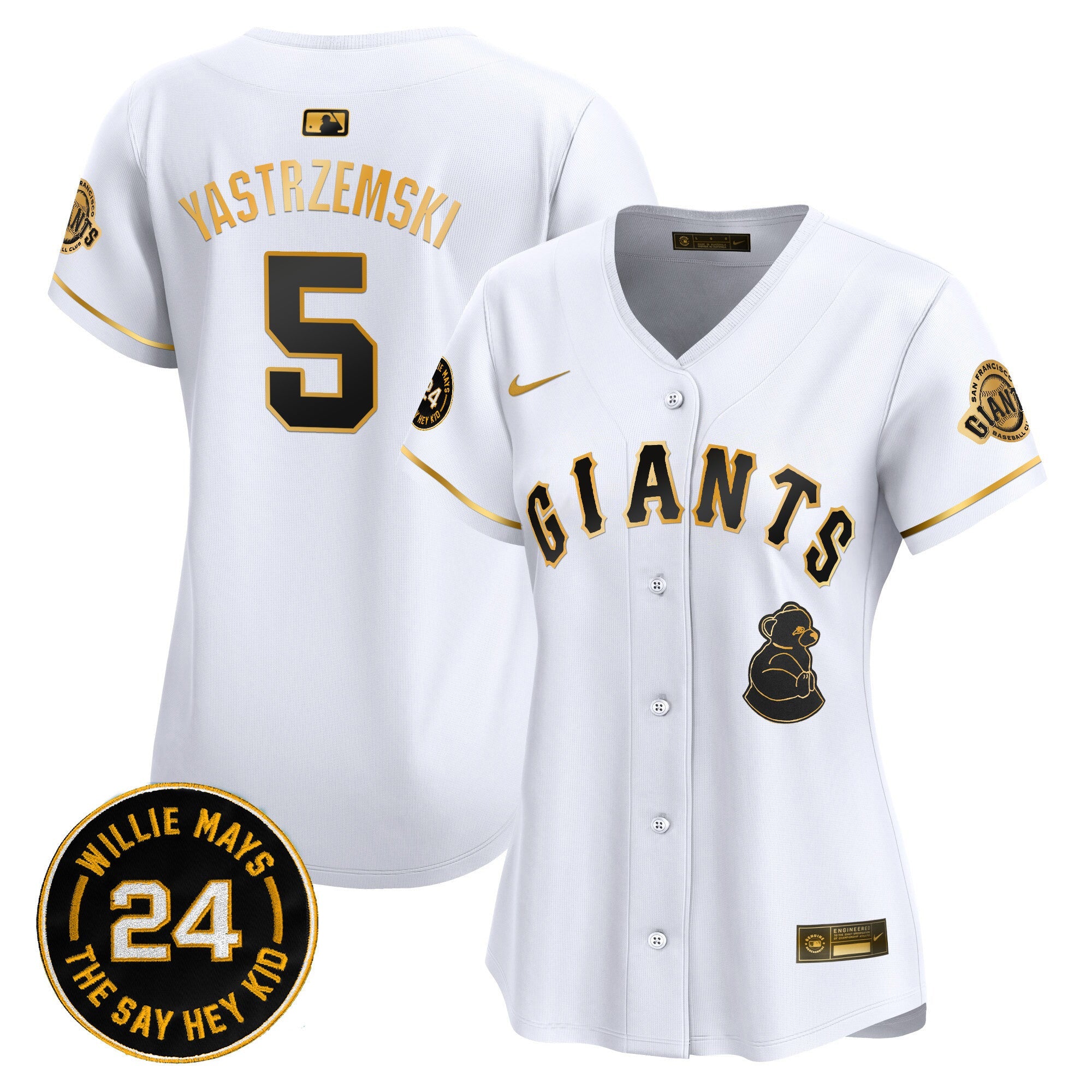 Women’s San Francisco 2024 Willie Mays Patch Vapor Premier Limited Jersey V4