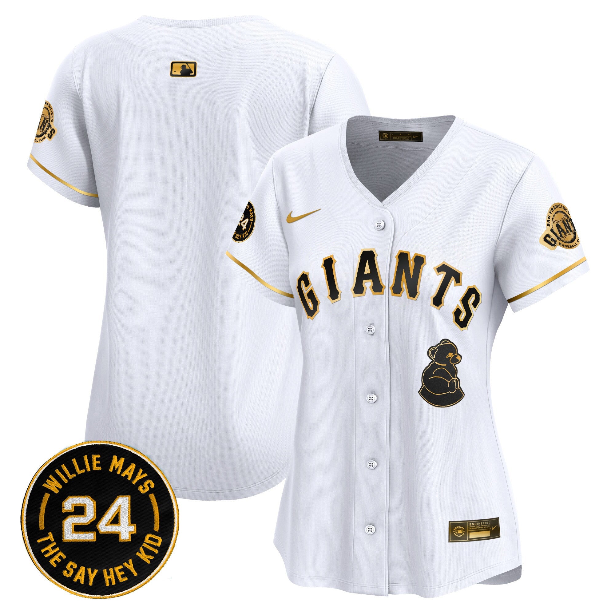 Women’s San Francisco 2024 Willie Mays Patch Vapor Premier Limited Jersey V4