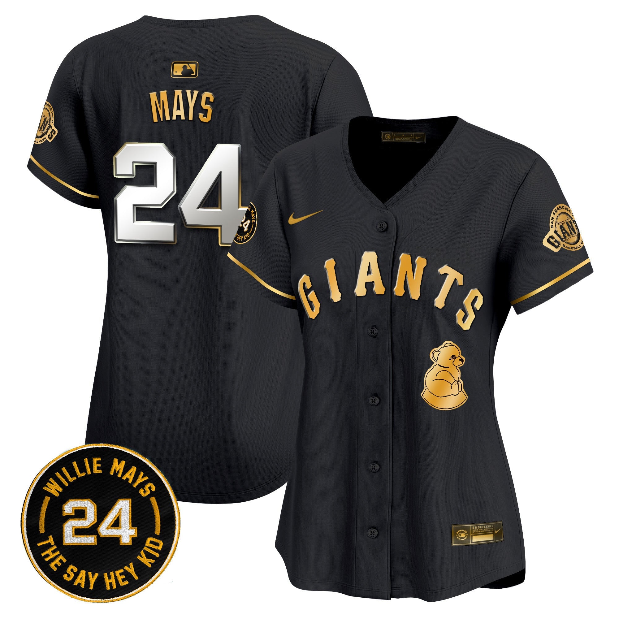 Women’s San Francisco 2024 Willie Mays Patch Vapor Premier Limited Jersey V4