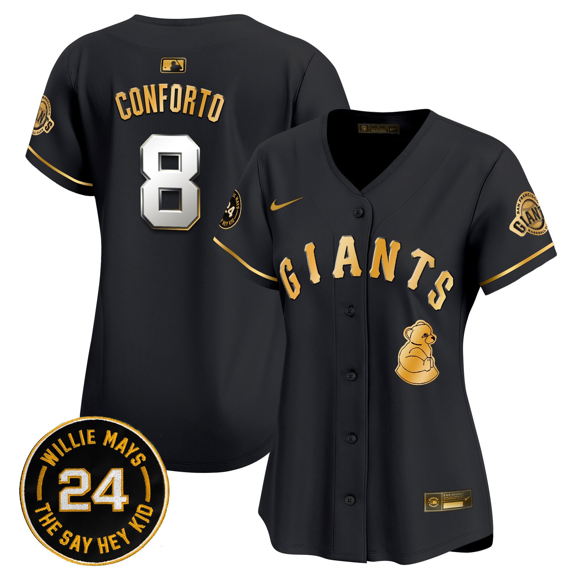 Women’s San Francisco 2024 Willie Mays Patch Vapor Premier Limited Jersey V4