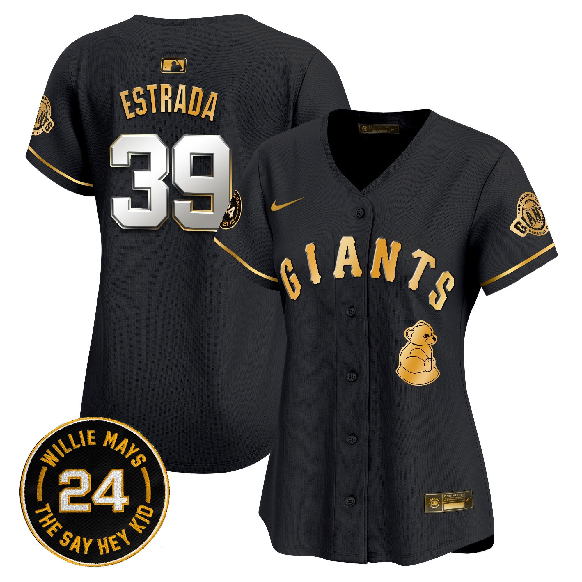 Women’s San Francisco 2024 Willie Mays Patch Vapor Premier Limited Jersey V4