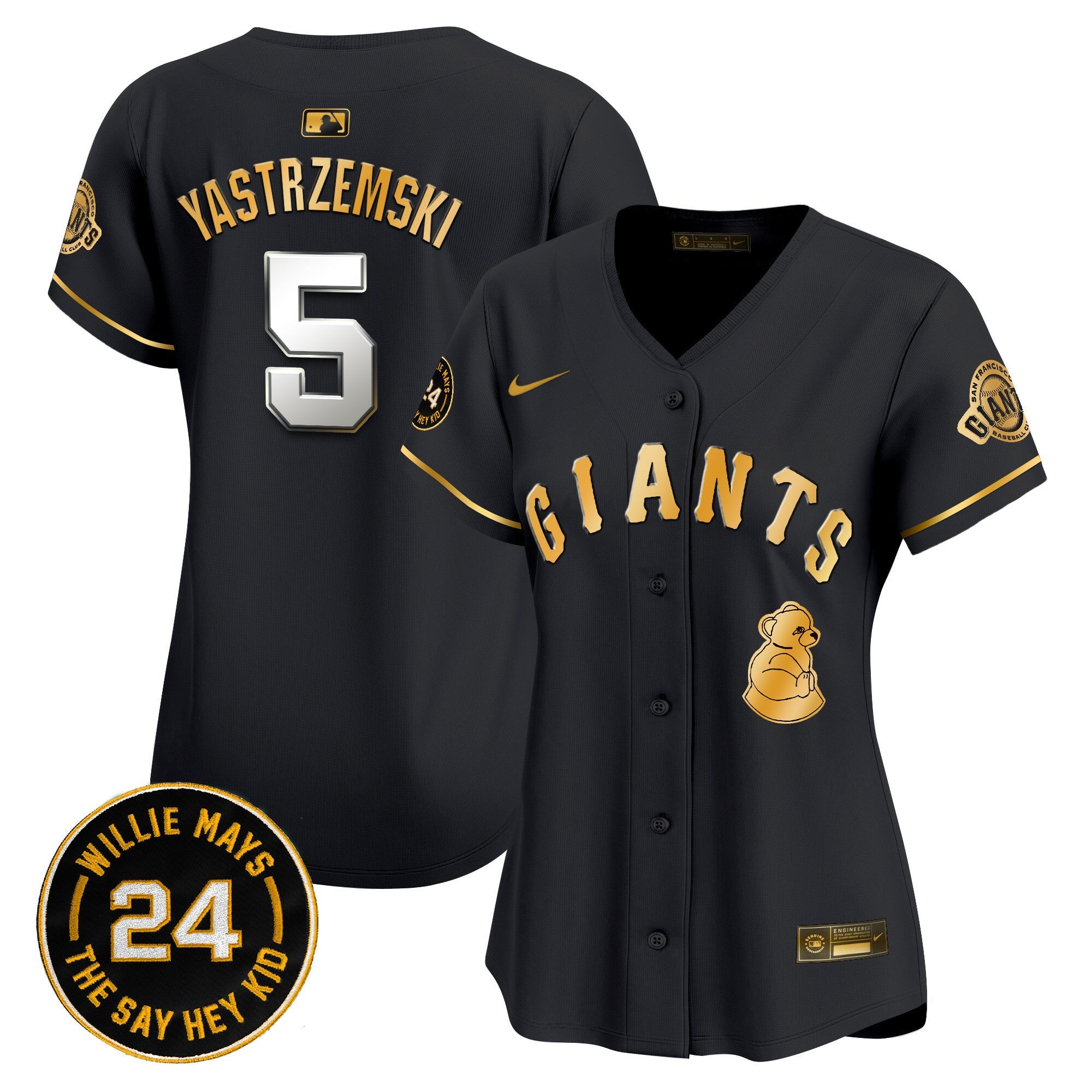 Women’s San Francisco 2024 Willie Mays Patch Vapor Premier Limited Jersey V4